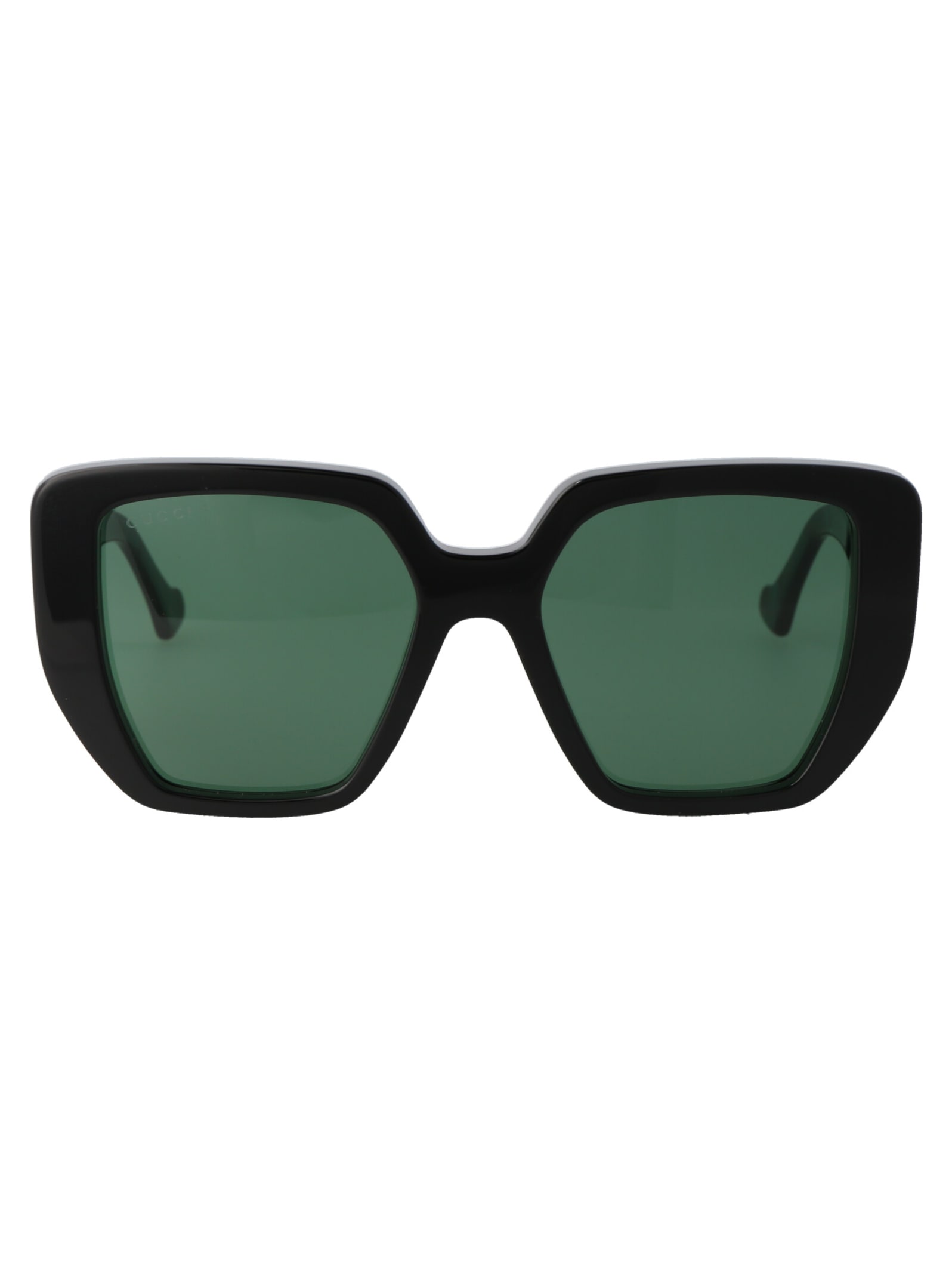 Shop Gucci Gg0956s Sunglasses In 001 Black Green Green