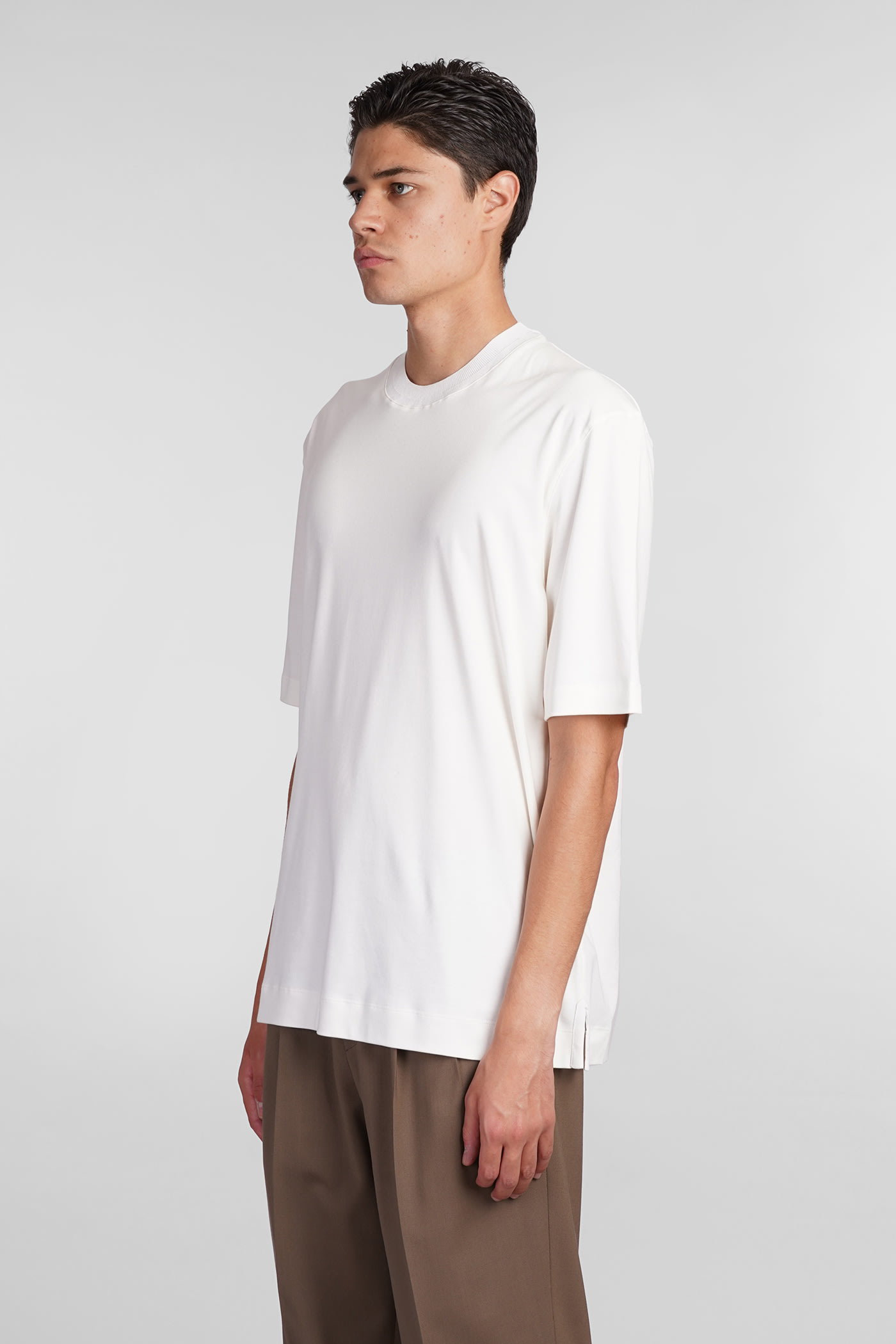 Shop Zegna T-shirt In White Cotton