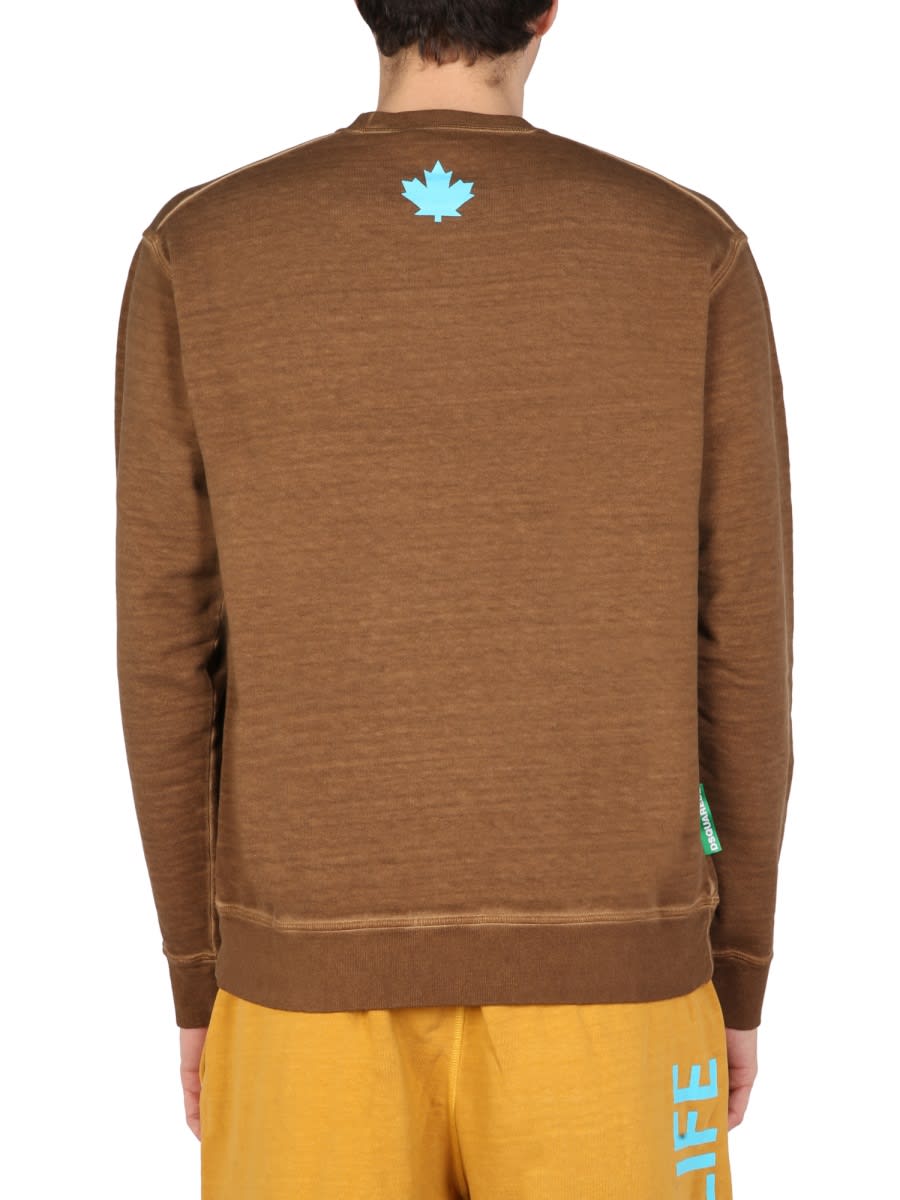 Shop Dsquared2 One Life One Planet Sweatshirt In Brown