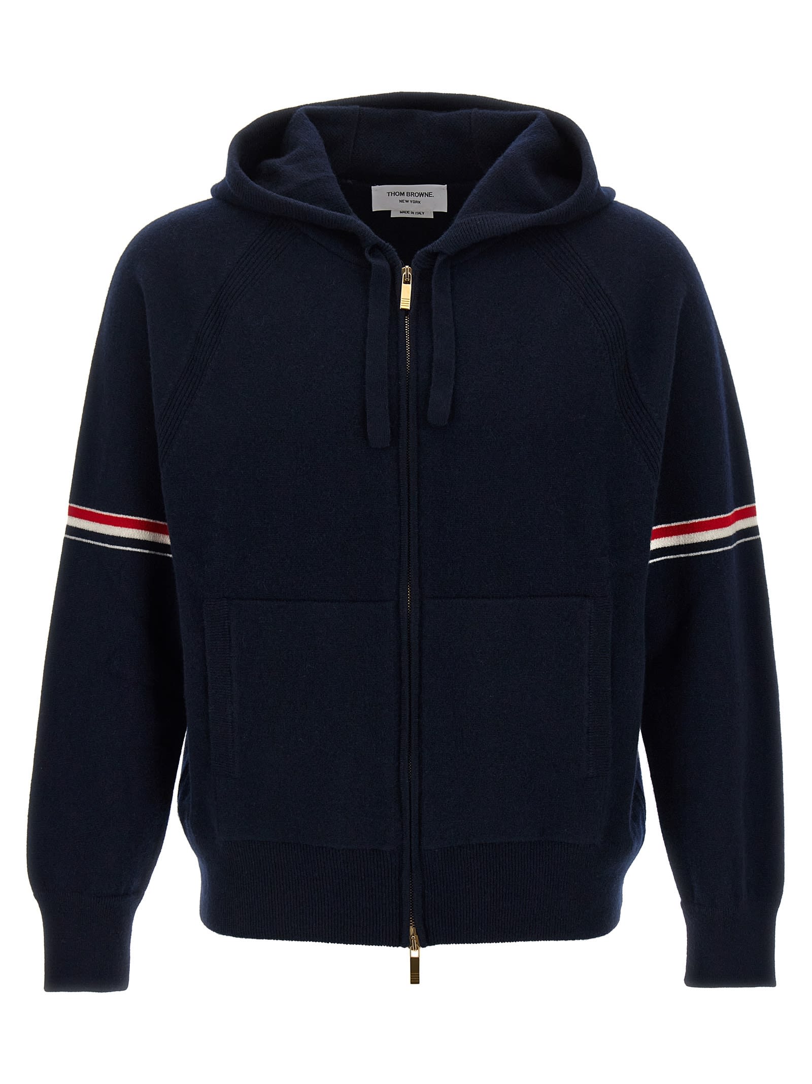 Shop Thom Browne Rwb Hoodie In Blue