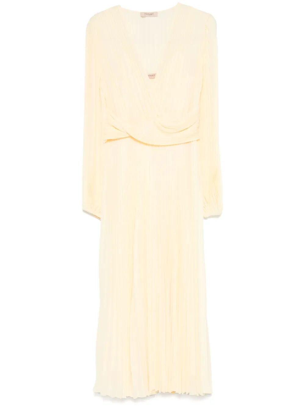 Shop Twinset Pleated Wrap Dress