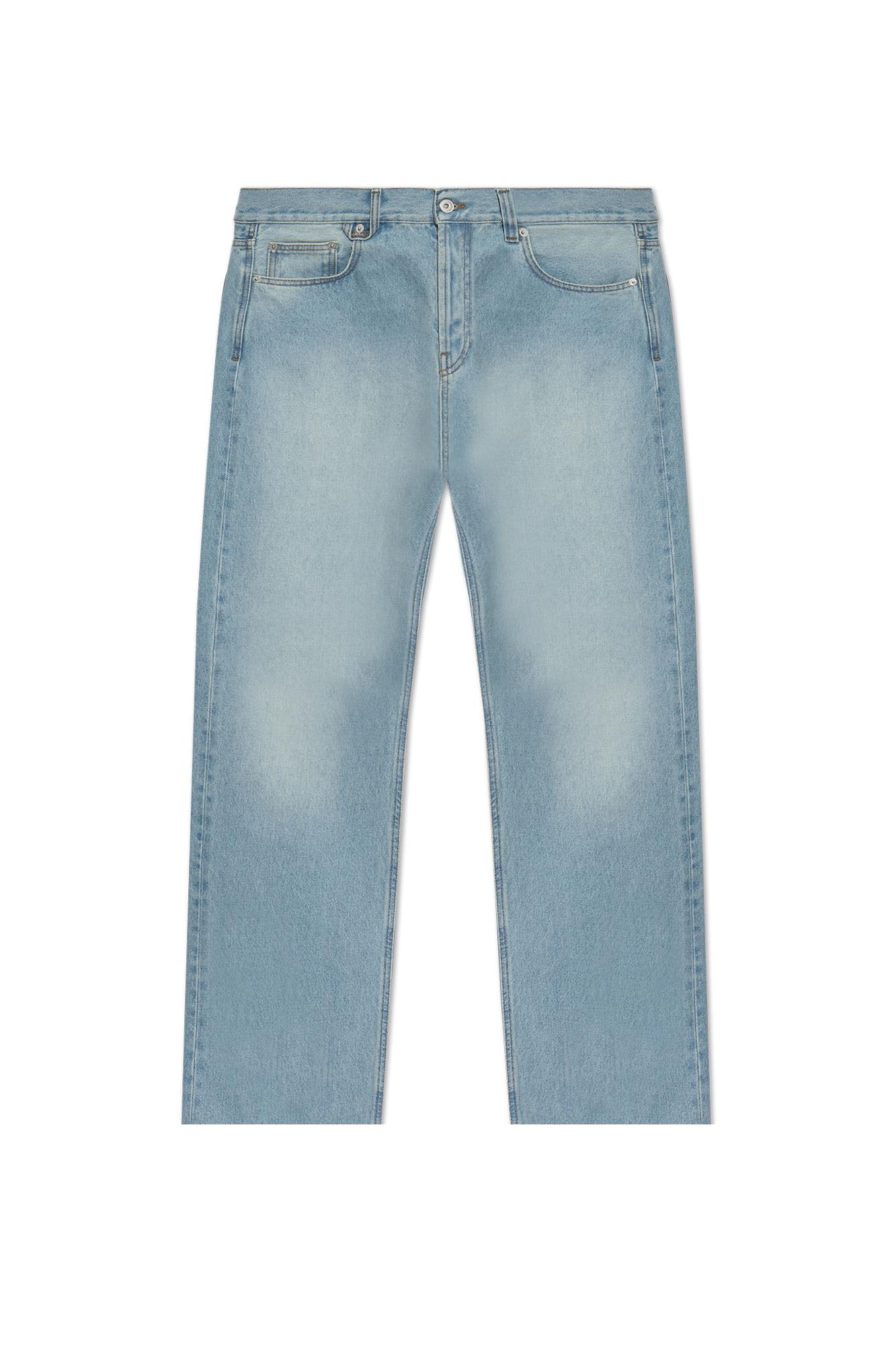 Shop Jacquemus Jeans With Straight Legs In Blue