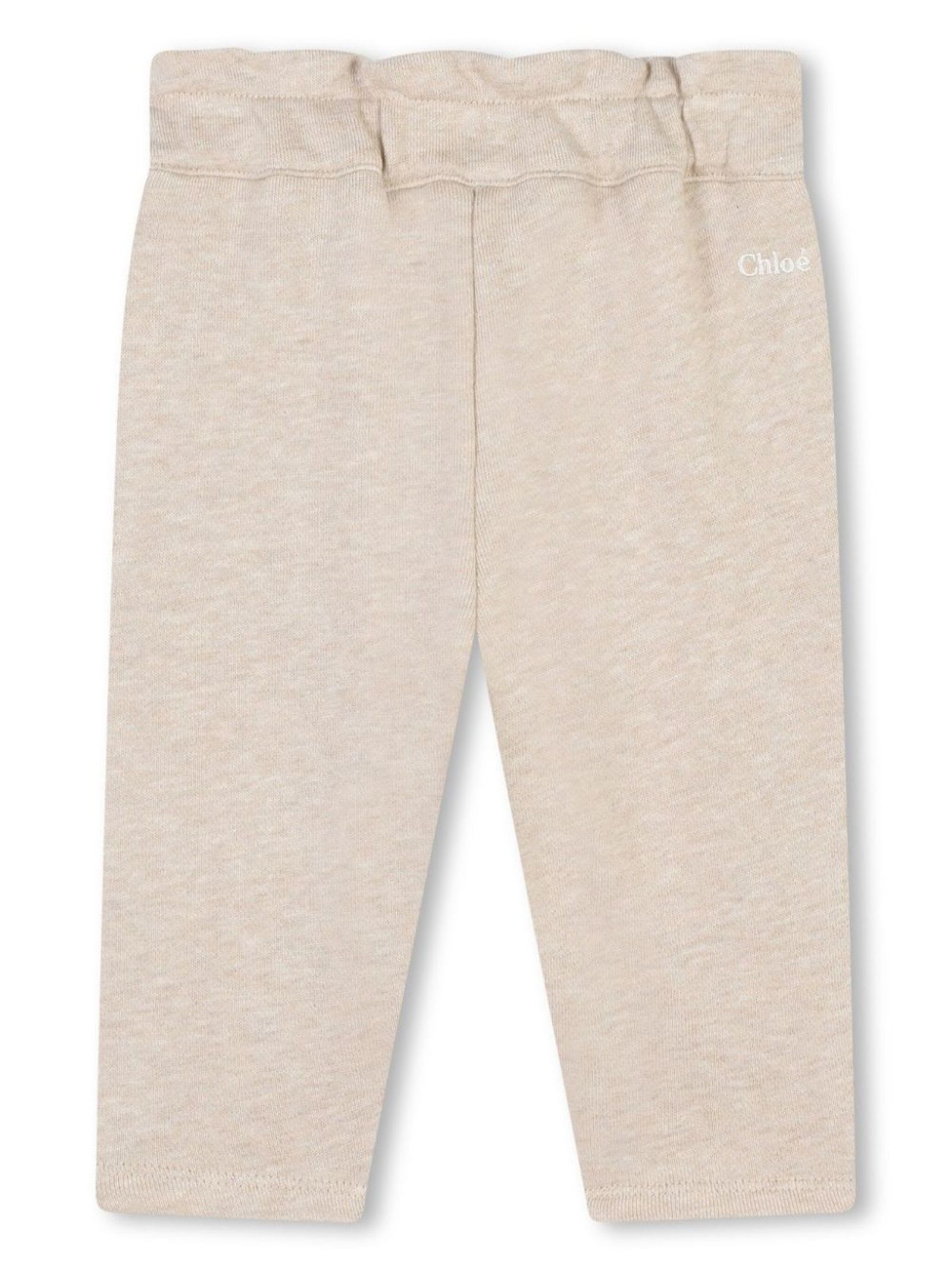 CHLOÉ CHLOÈ KIDS TROUSERS BEIGE 