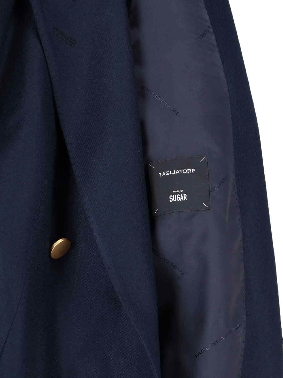 Tagliatore Tailored Double-breasted Jacket With Gold Buttons In Blue