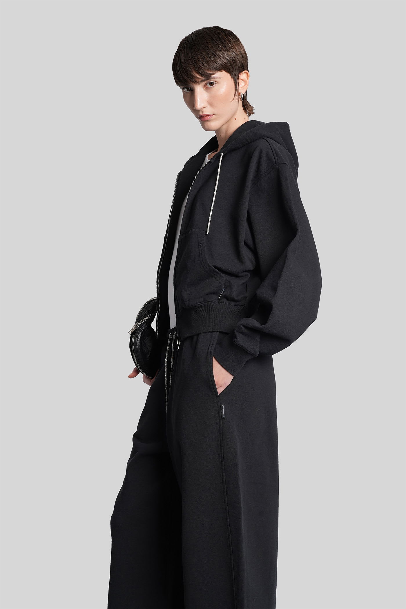 Alexander Wang Sweatshirt In Black Cotton In Black