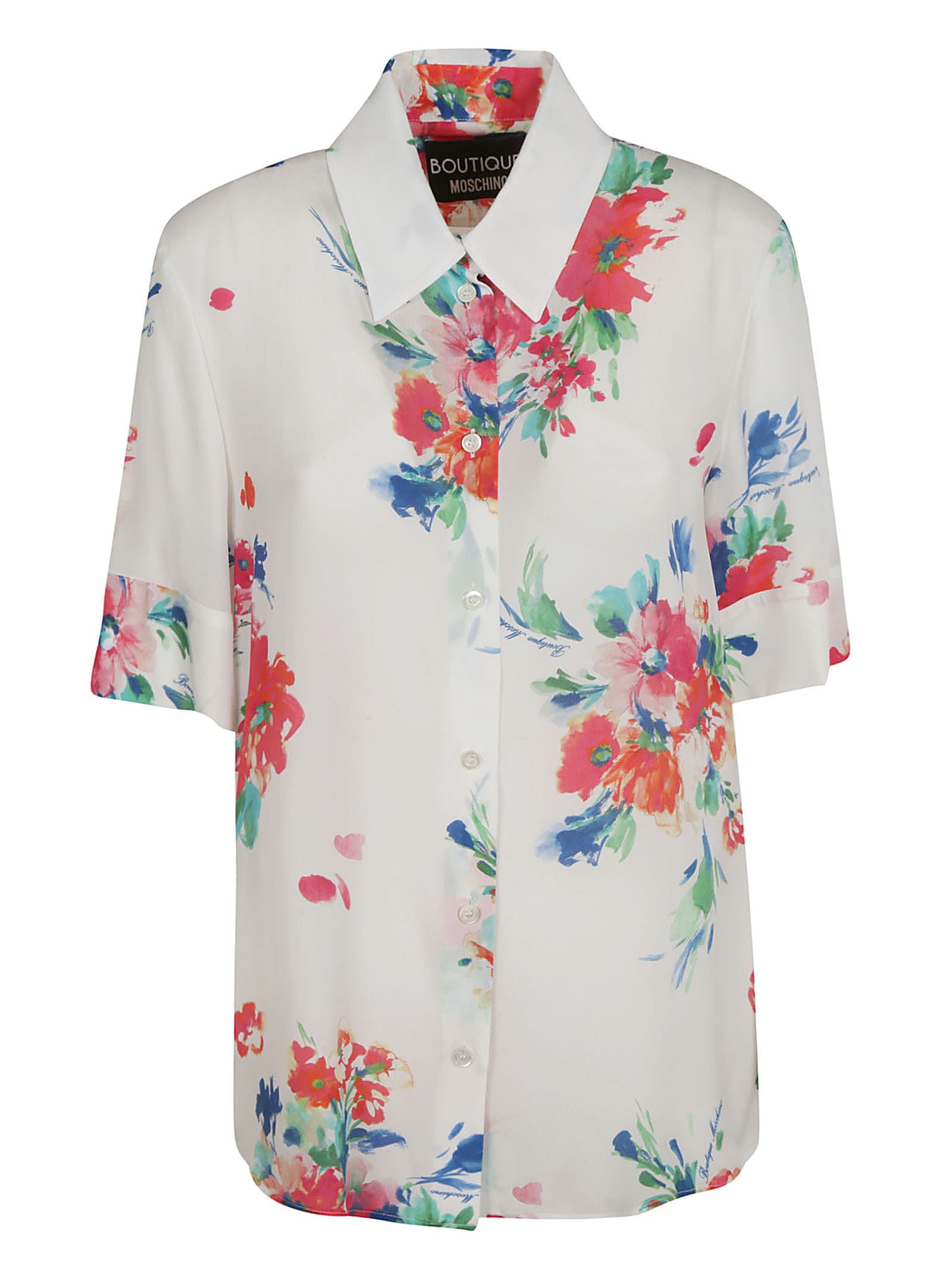 Moschino Floral Painted Shirt In Fantasy