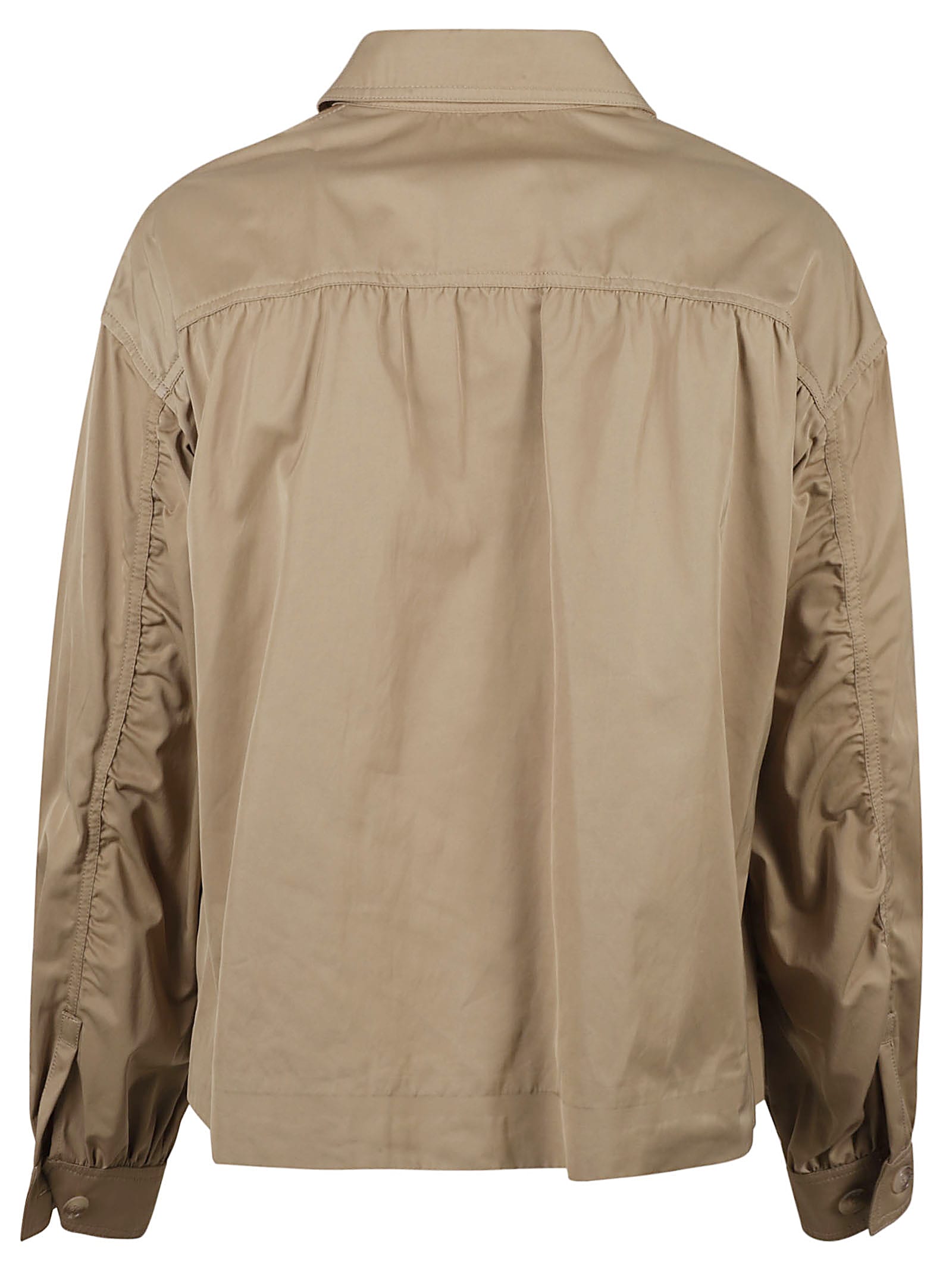 Parajumpers Cropped Twill Jacket With Shirt Collar In Sun Kissed