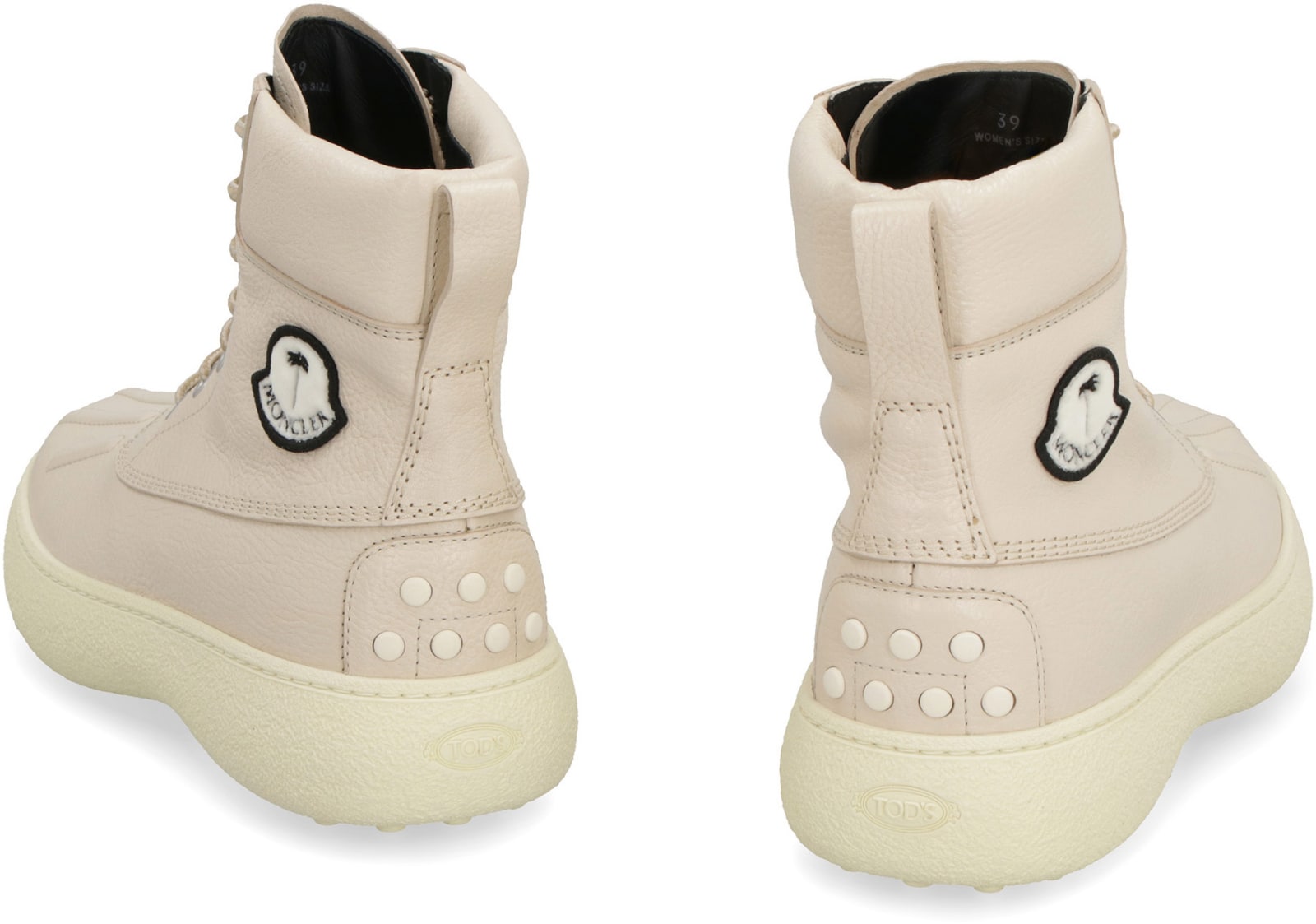 Shop Moncler Genius Tods X 8 Moncler Palm Angels - W.g. Lace-up Ankle Boot In Beige