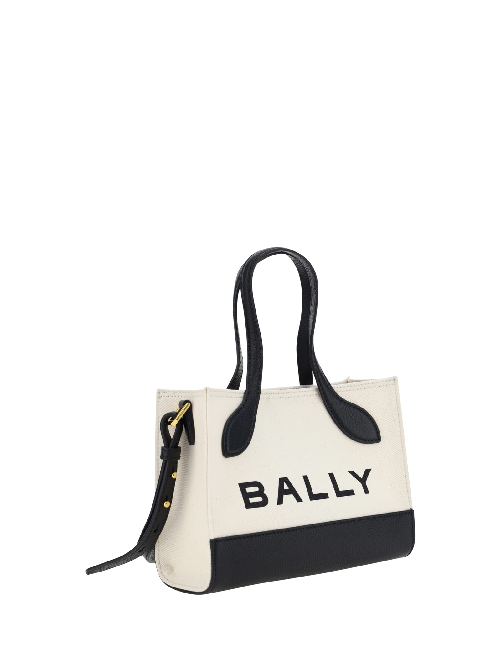 Shop Bally Mini Handbag In Neutrals/black