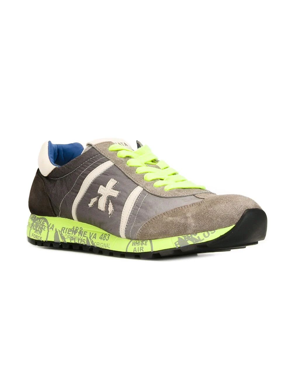 Shop Premiata Lucy Sneakers In Grey Yellow