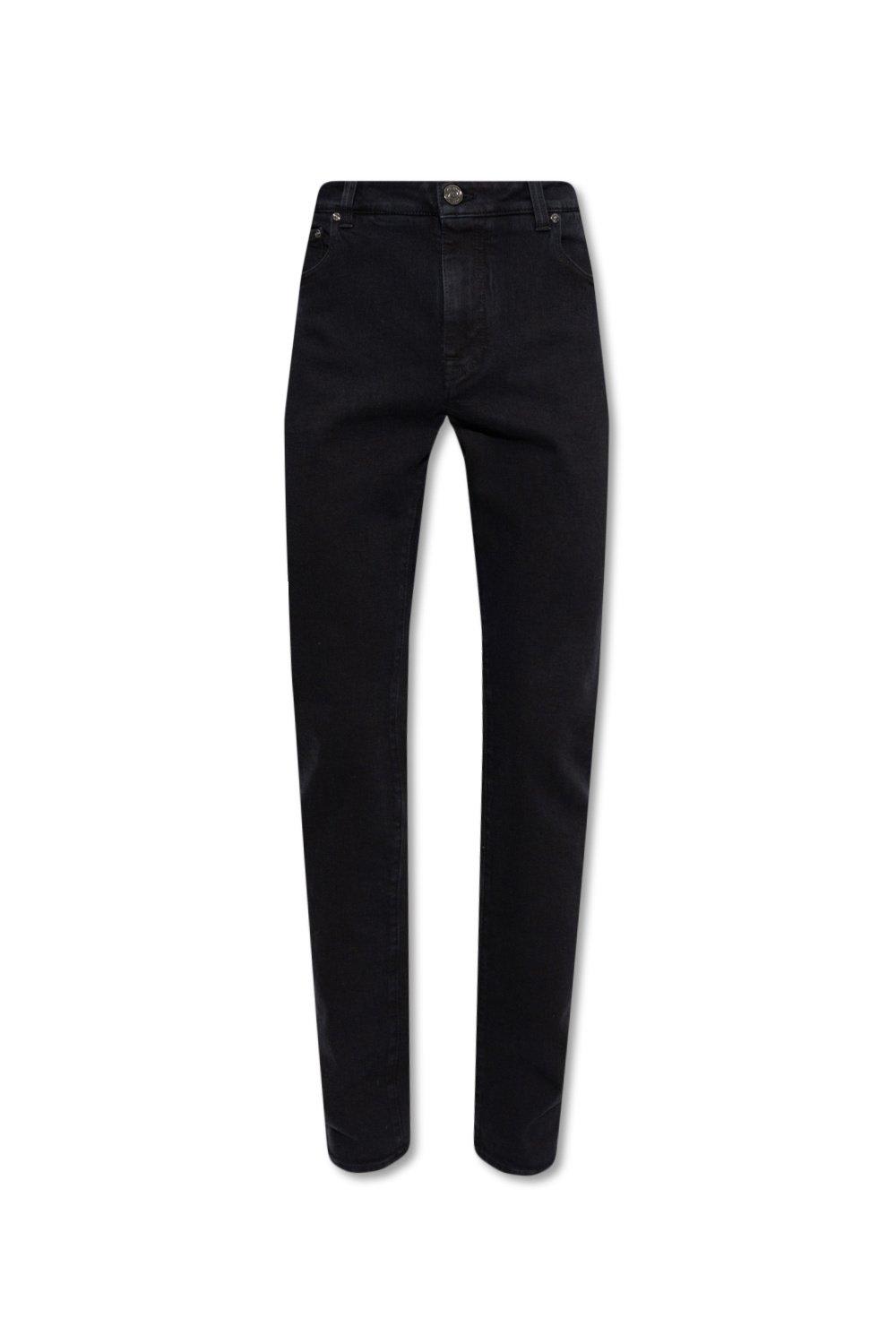 Shop Etro Straight Leg Jeans In Nero