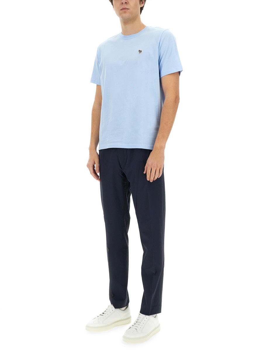 Ps By Paul Smith Zebra Patch T-shirt In Azure