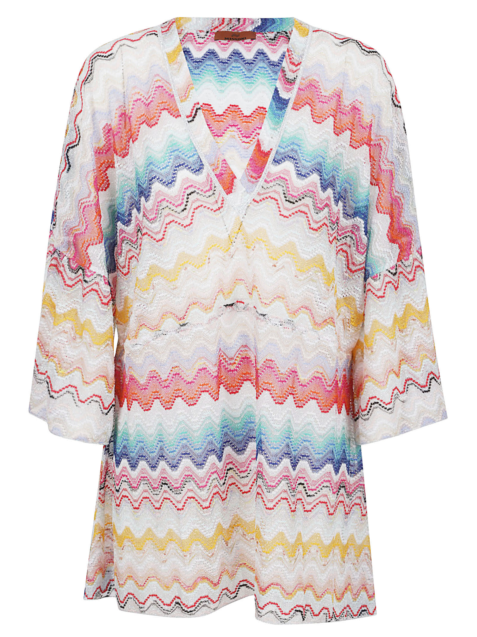 Shop Missoni Short Cover Up In H Multicolor White Bas