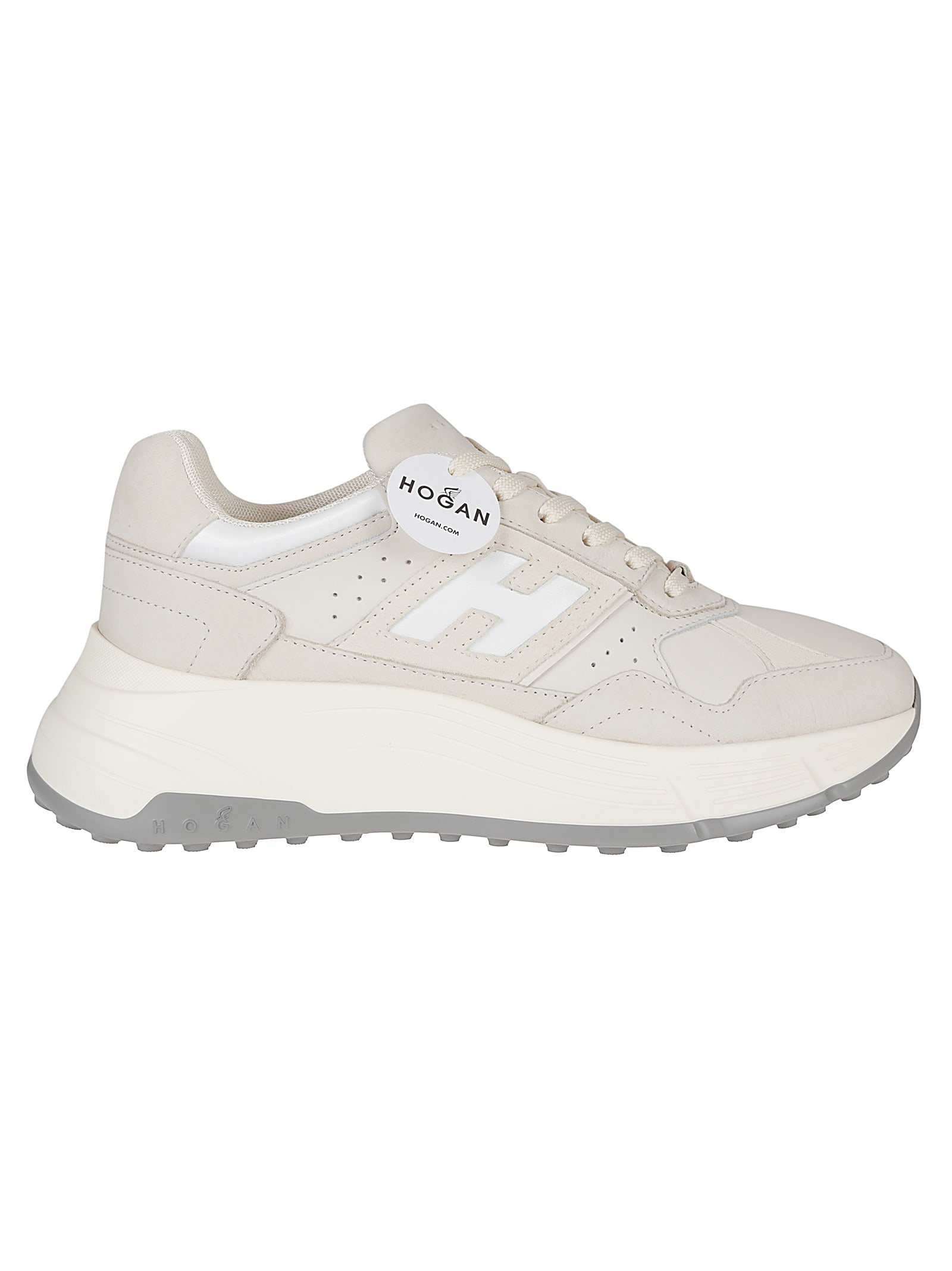 Shop Hogan H669 Sneakers In Vbk Yogurt/bianco Marmo/bianco