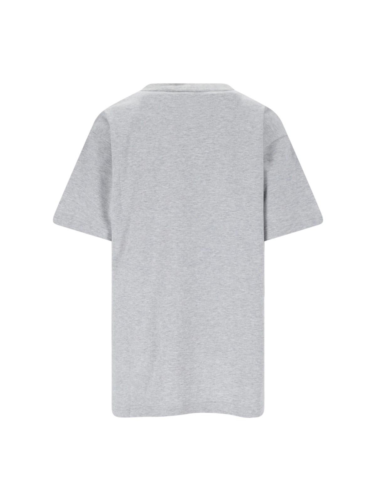 Gucci Grey Printed Cotton Jersey T-shirt In Grey Melange