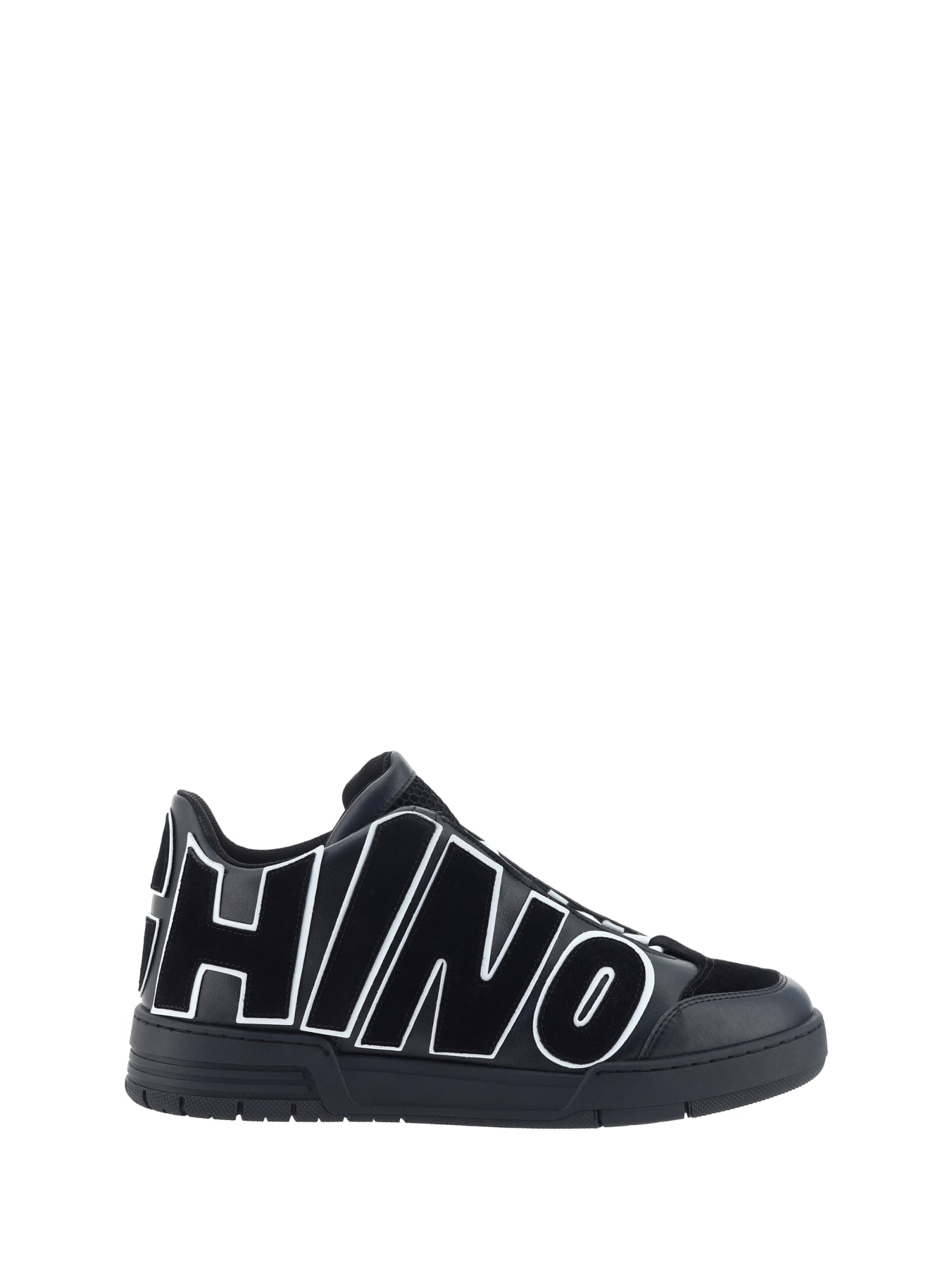 Shop Moschino Sneakers In Nero