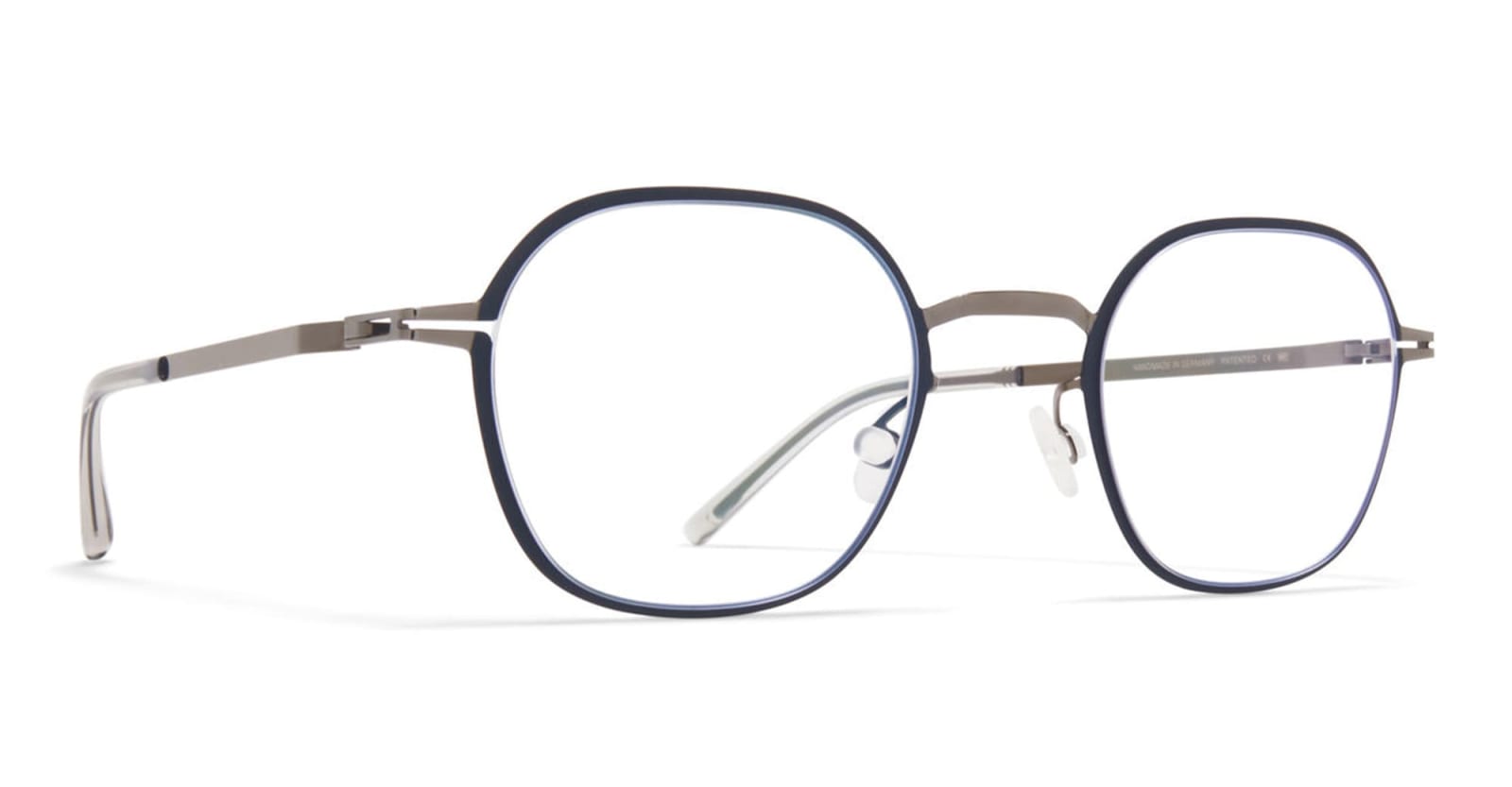 Shop Mykita Jes- Shiny Graphite / Indigo Rx Glasses In Grey