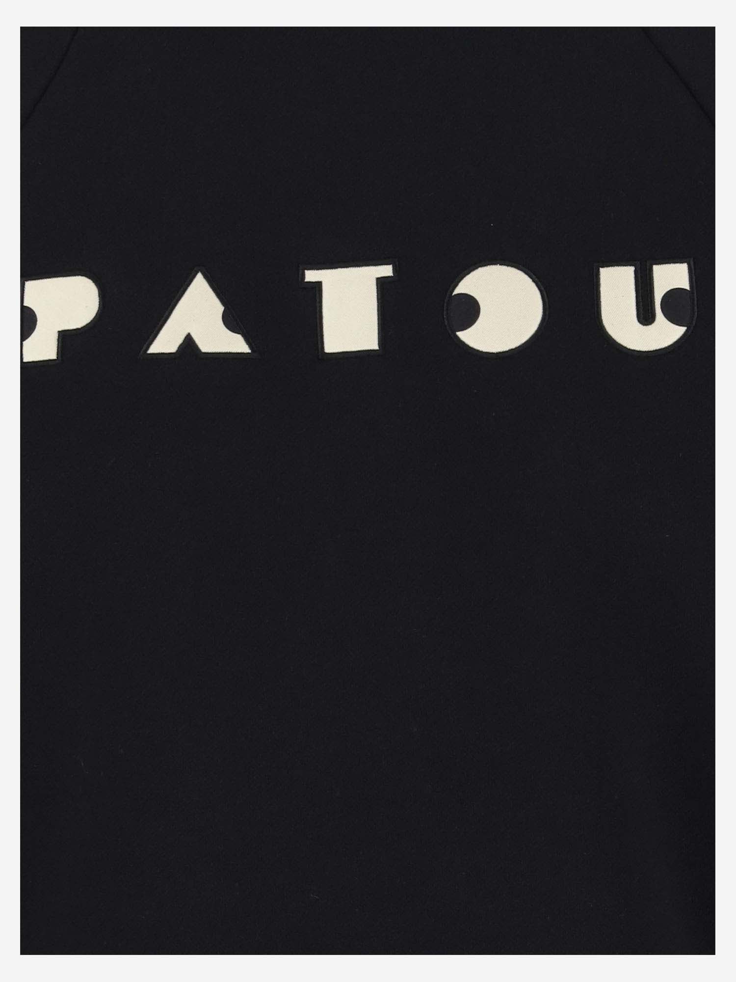 Shop Patou Cotton Sweatshirt With Logo In Black