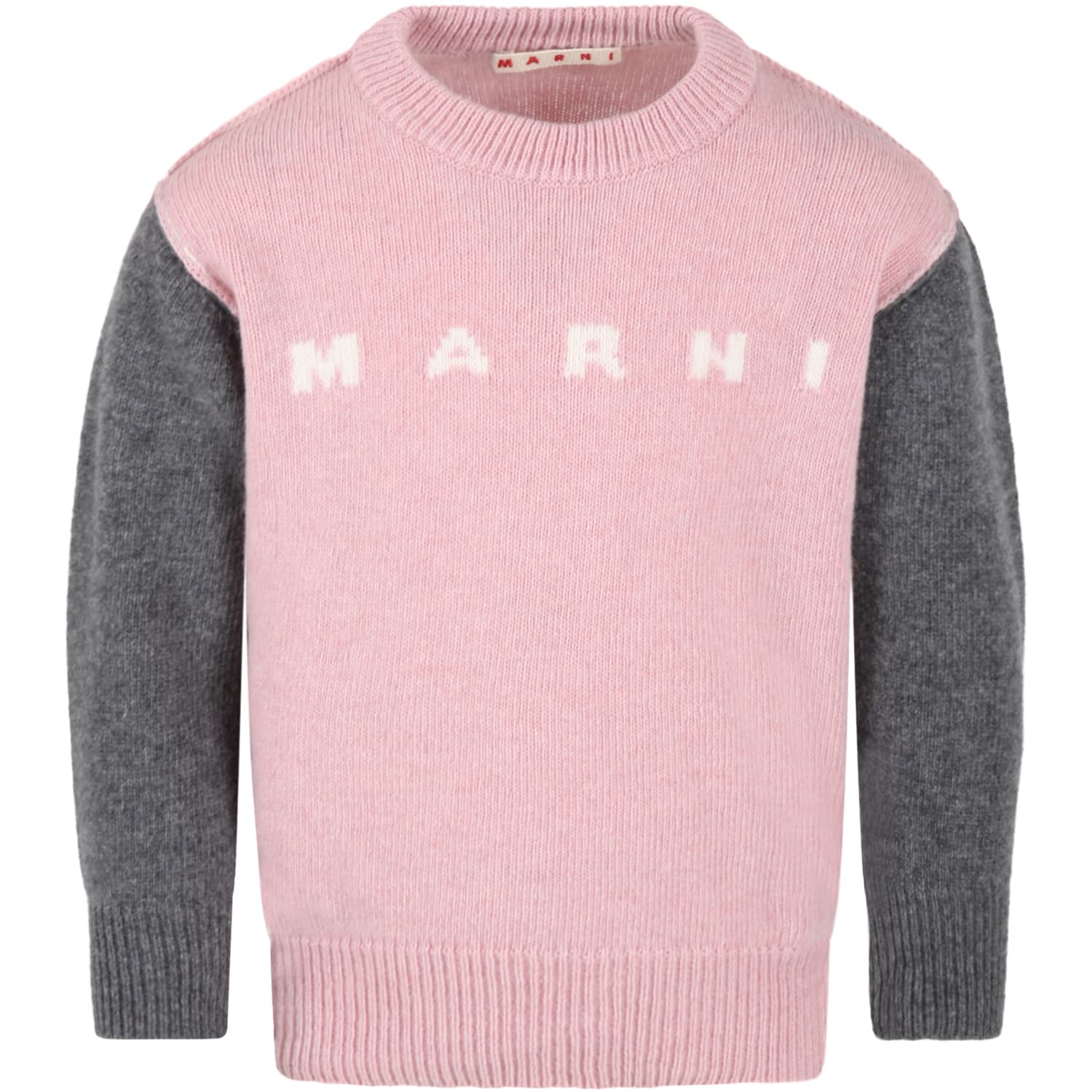 MARNI MULTICOLOR SWEATER FOR GIRL WITH LOGO