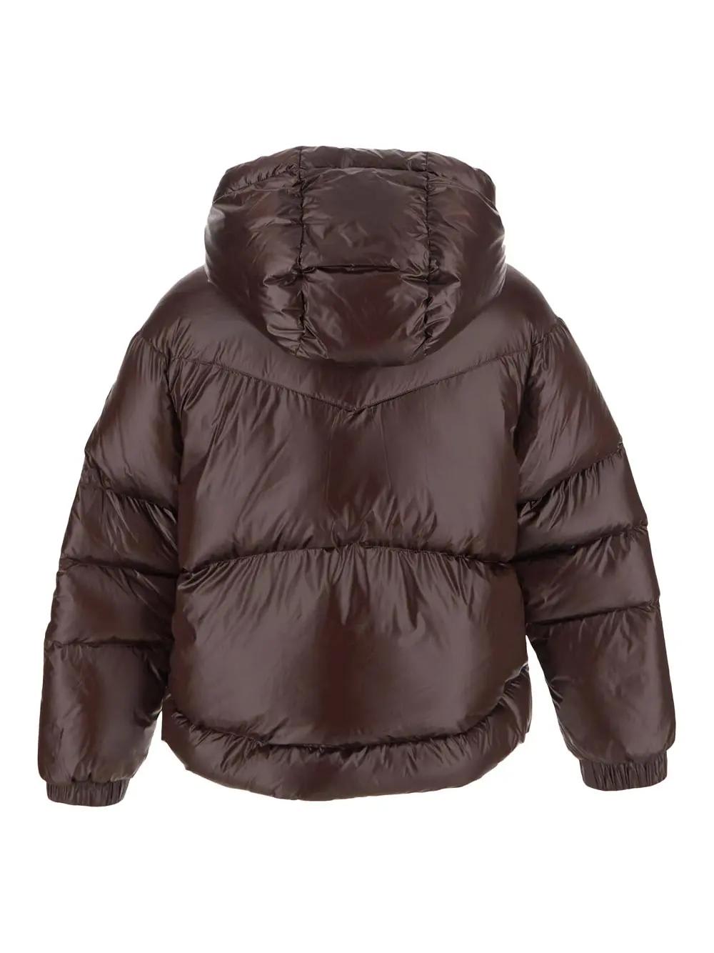 Shop Woolrich Aliquippa Hooded Puffer Jacket In Dark Brown