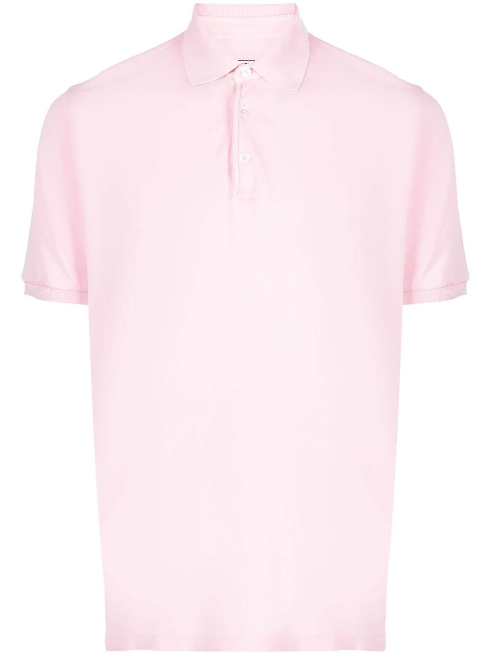 Fedeli Pink Cotton Polo Shirt