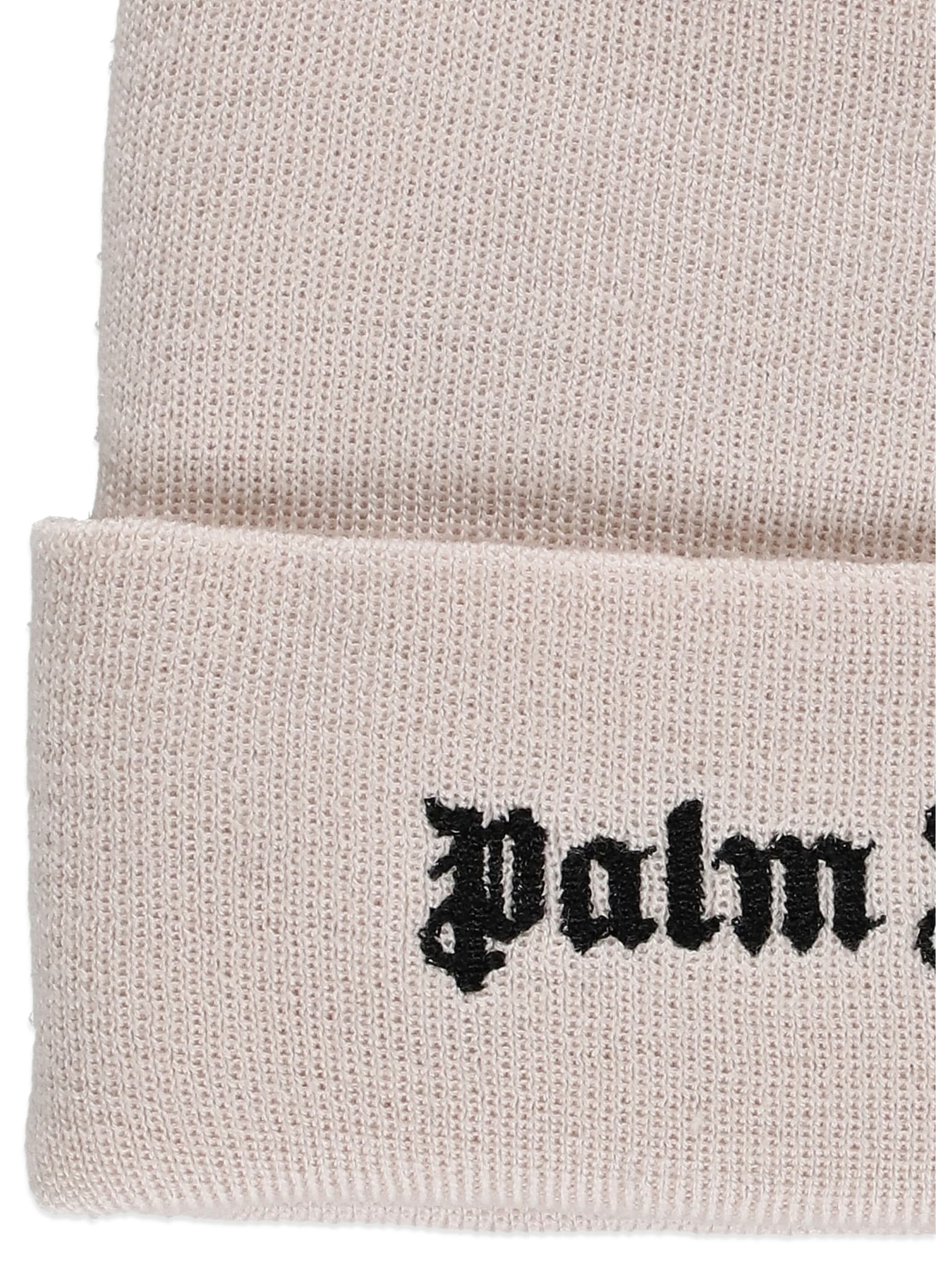 Shop Palm Angels Logoed Beanie In Pink