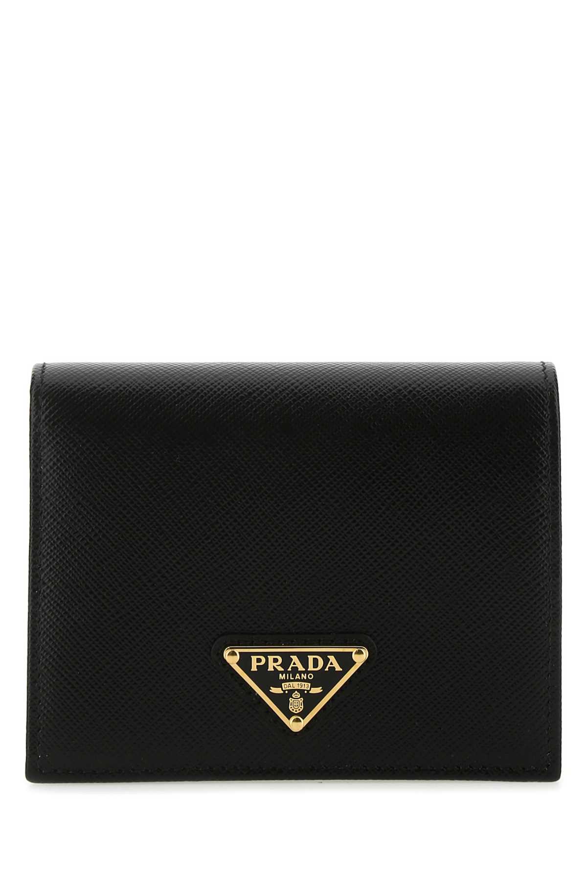 Shop Prada Black Leather Wallet