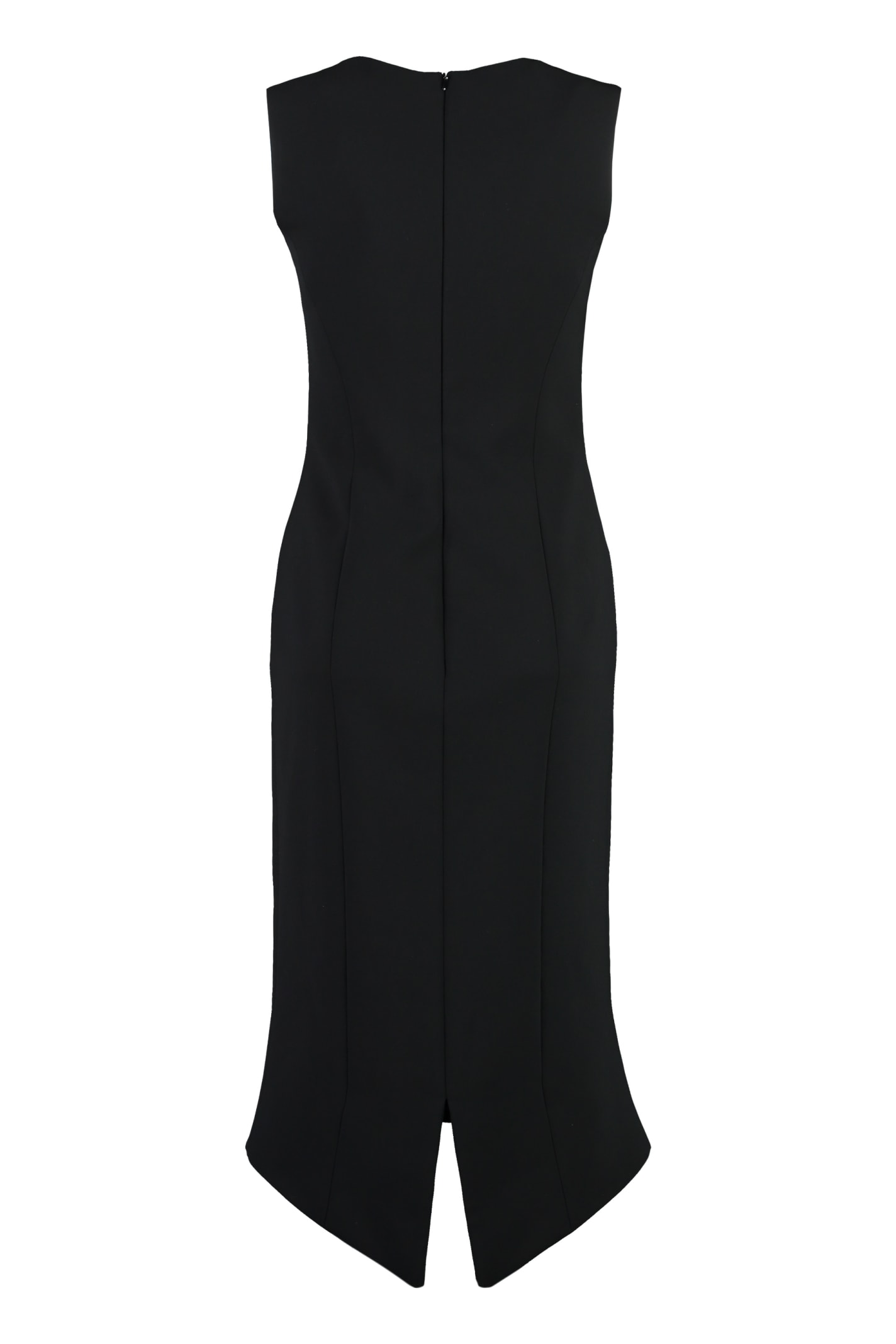 Shop Moschino Jersey Dress In Black
