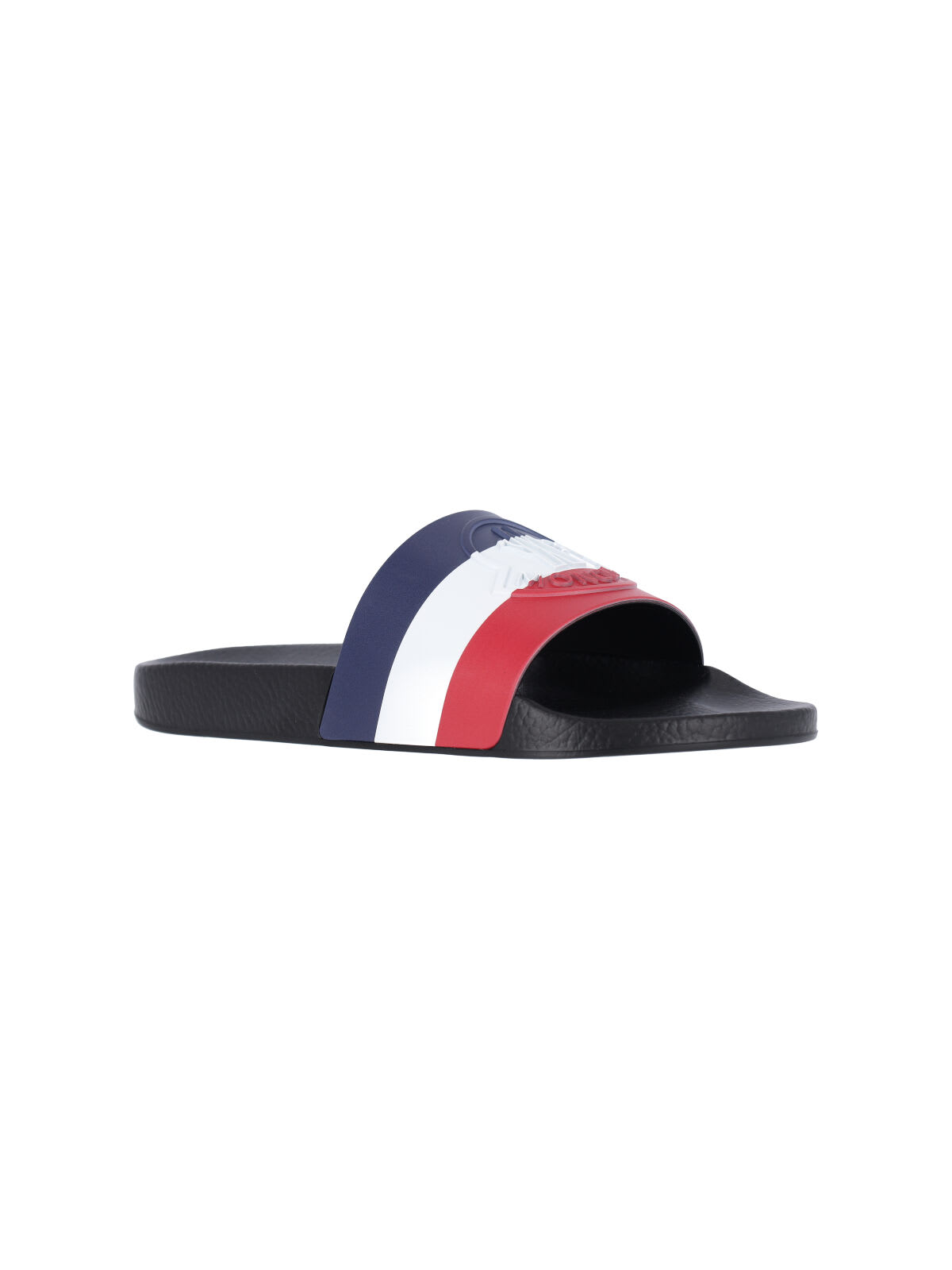 Moncler Black Rubber Basile Sliders