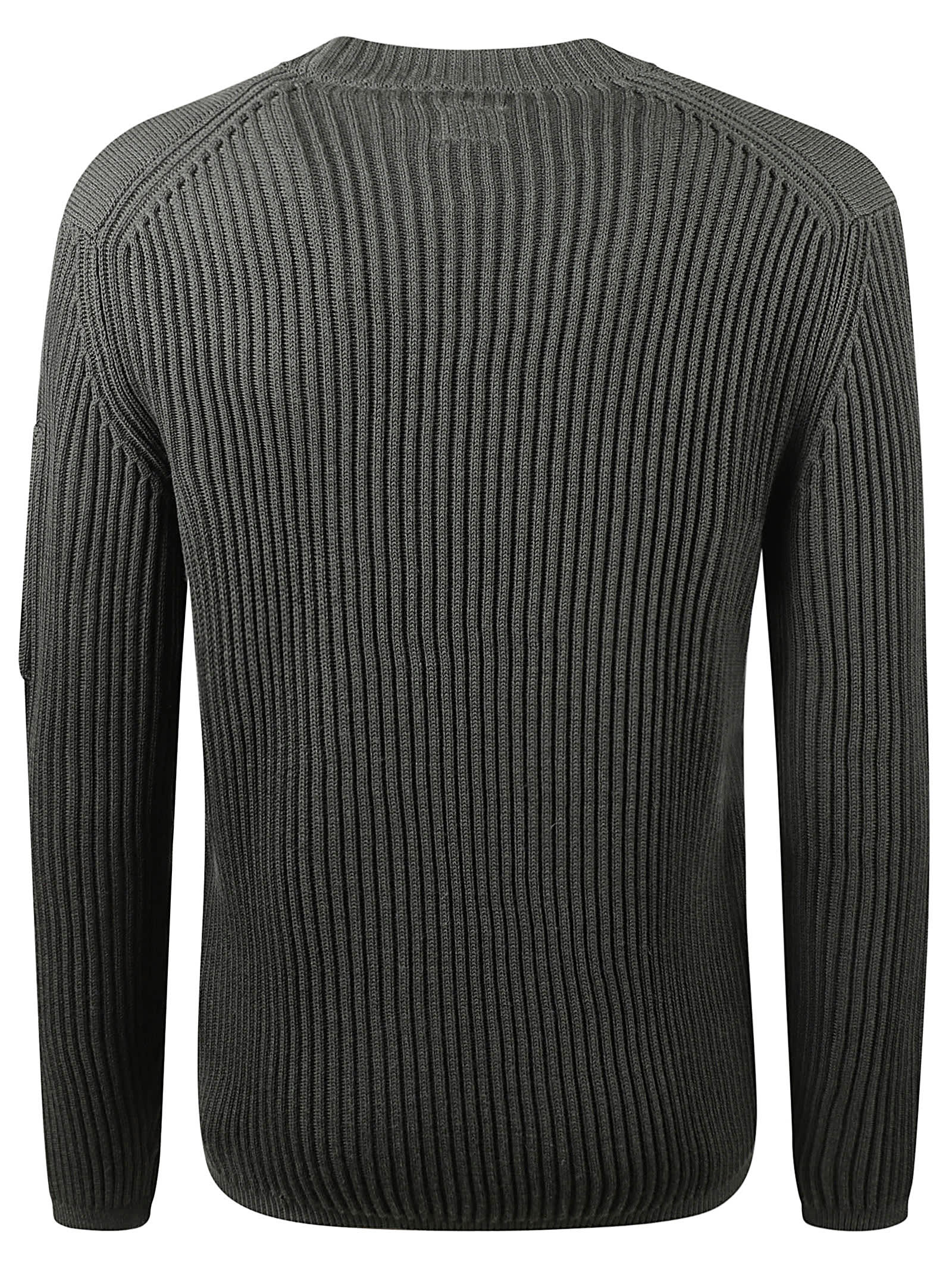 C.p. Company Boke Crest Cardigan In Green