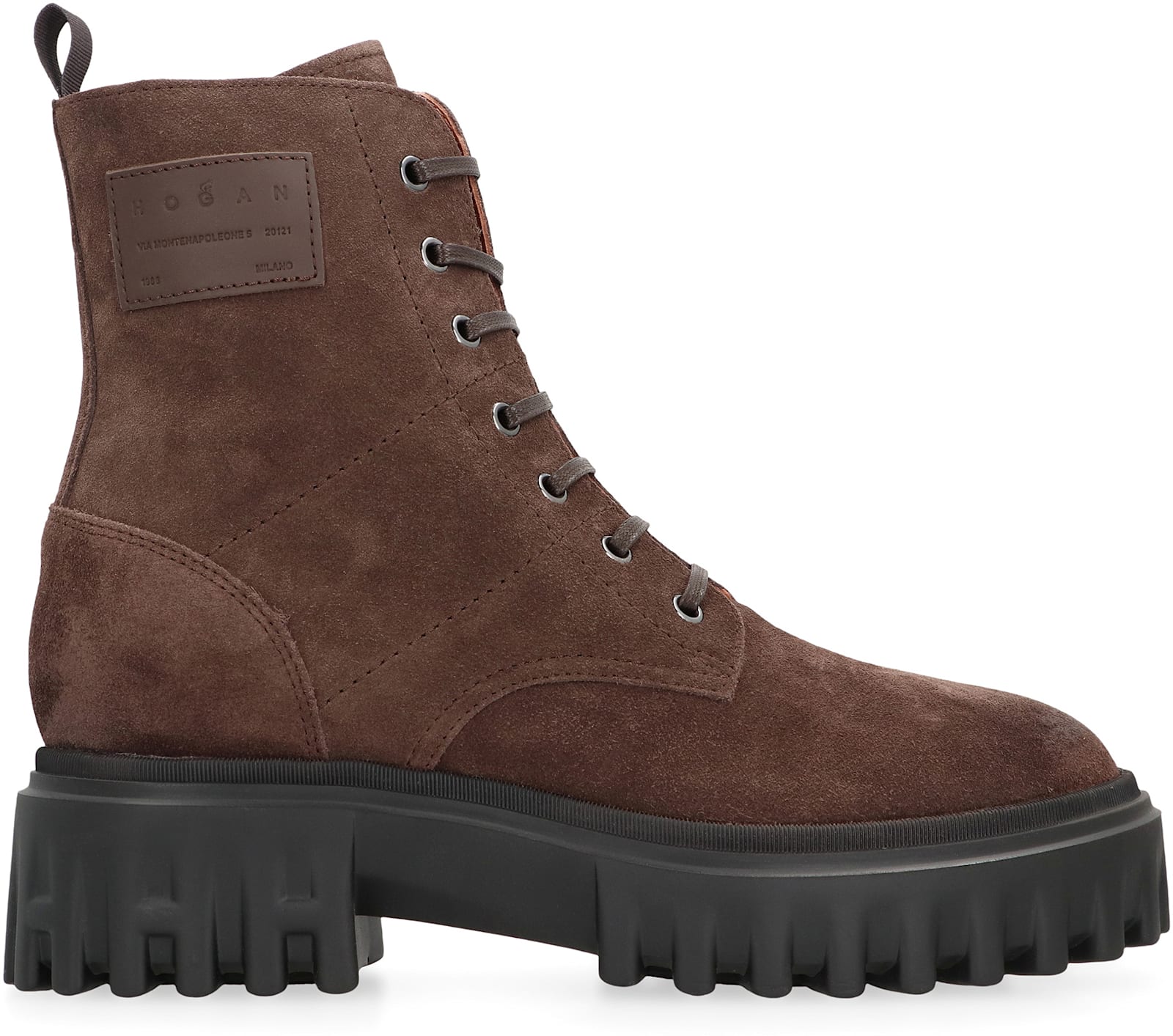 Hogan H700 Lace-up Chunky-sole Boots In Brown