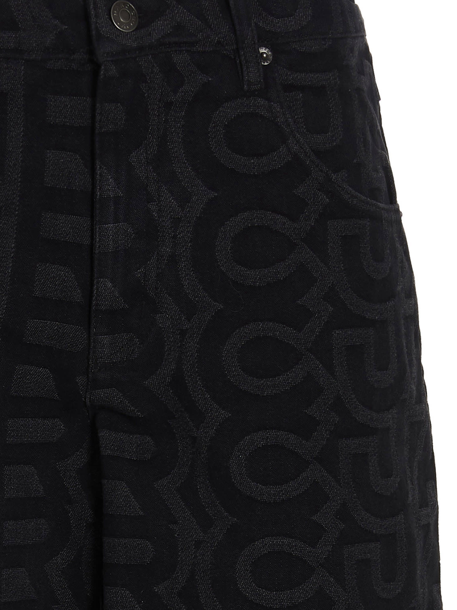 Shop Marc Jacobs Monogram Jeans In Black
