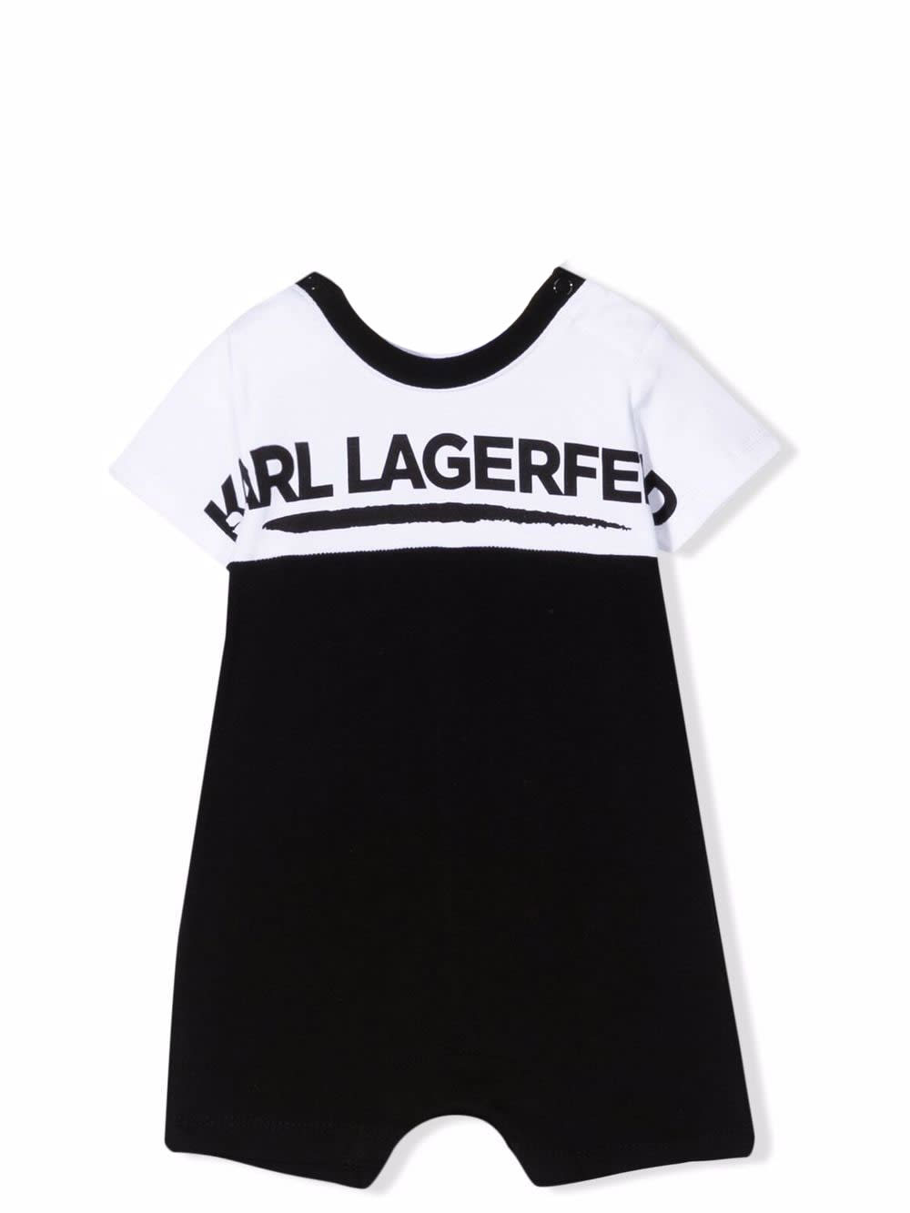 Karl Lagerfeld Kids Playsuit With Color-block Design