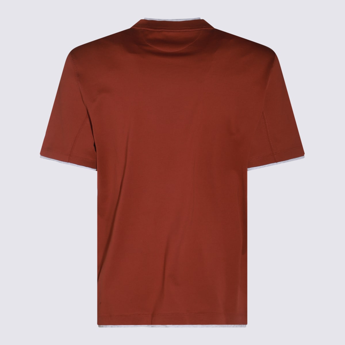 Shop Brunello Cucinelli Red Cotton T-shirt