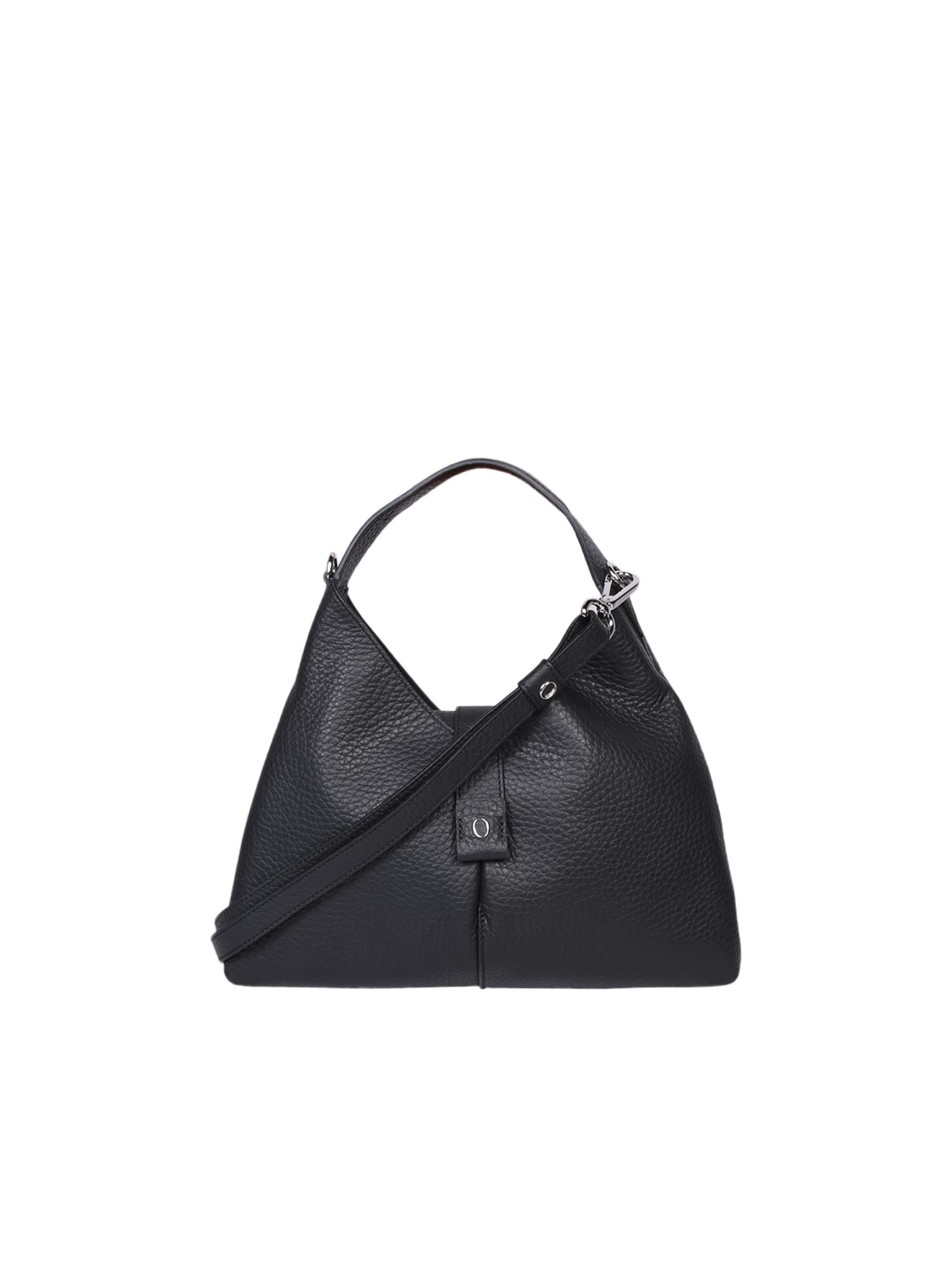 Shop Orciani Vita Soft Small Black Bag