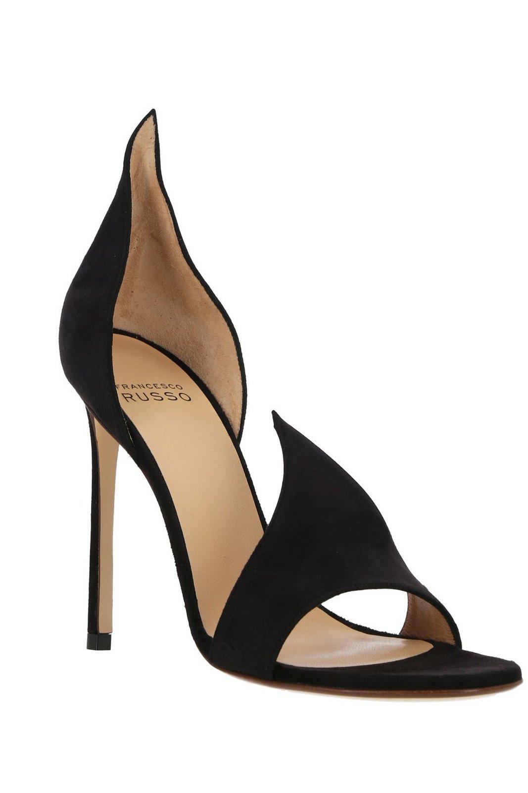 Shop Francesco Russo Stiletto Heeled Sandals In Black