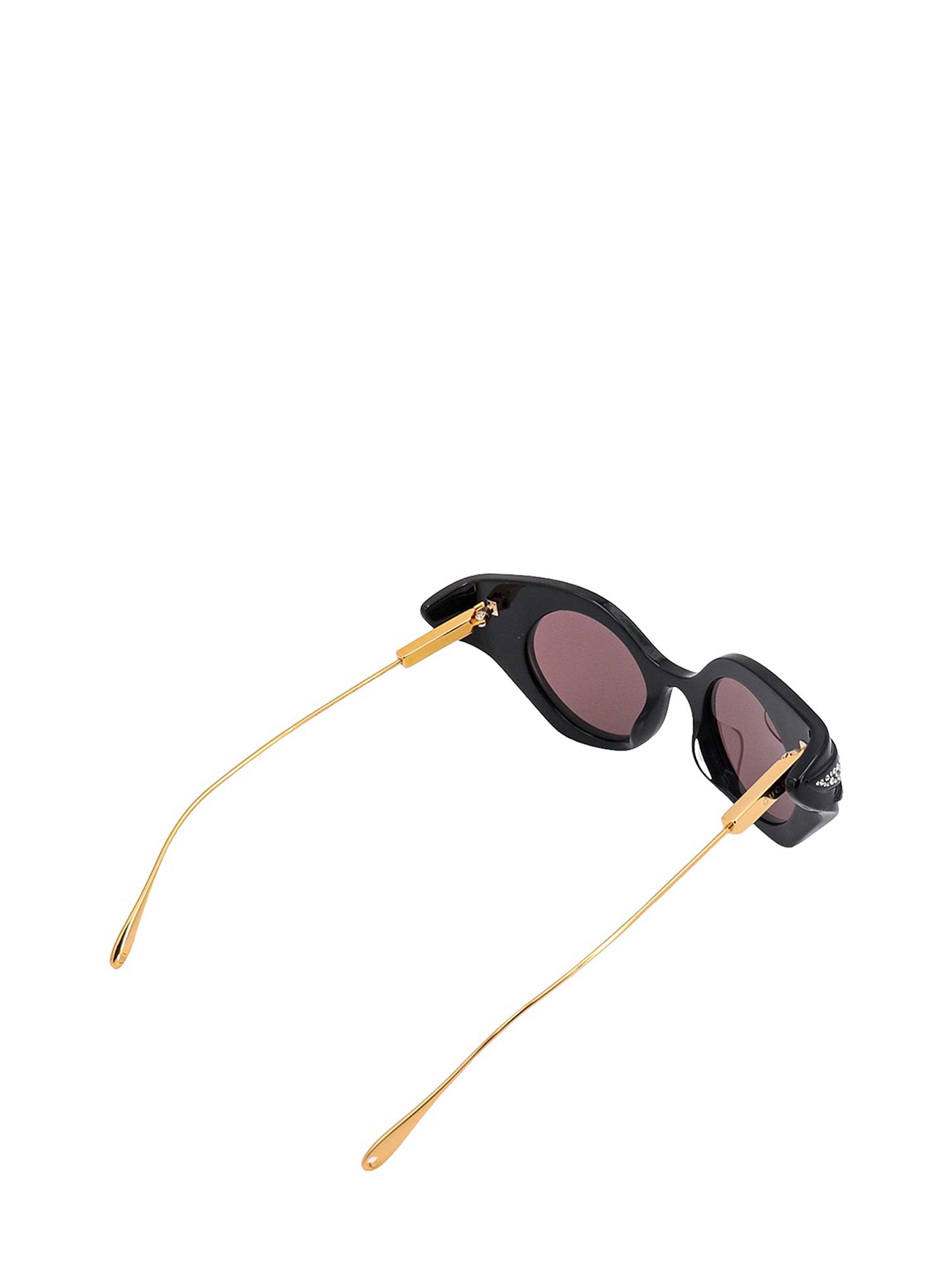 Gucci Womens Gc002002 Gg1327s Round-frame Polyamide Sunglasses Black In Multicolour