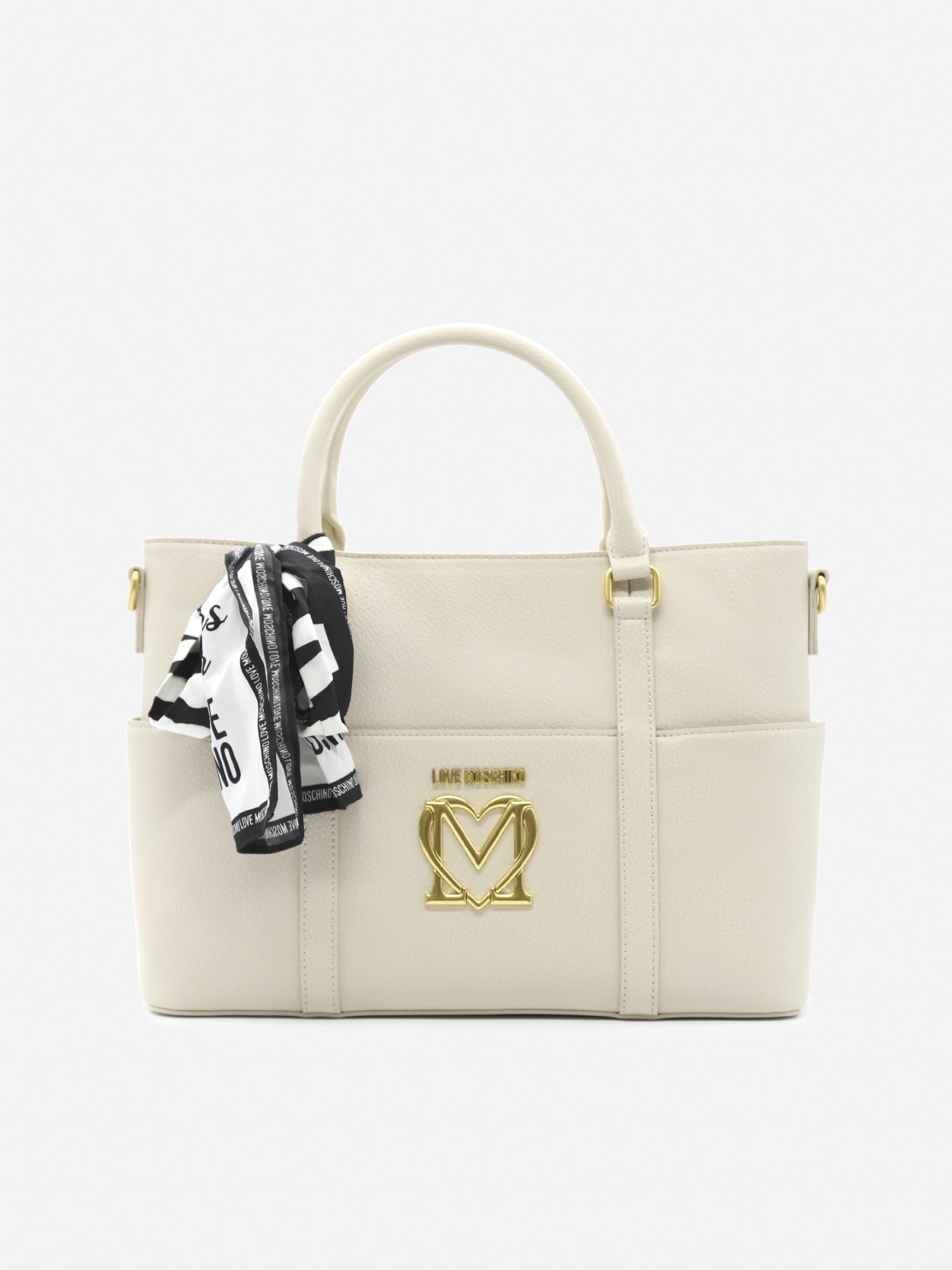 Love Moschino Handbag With Foulard And Logo Detail