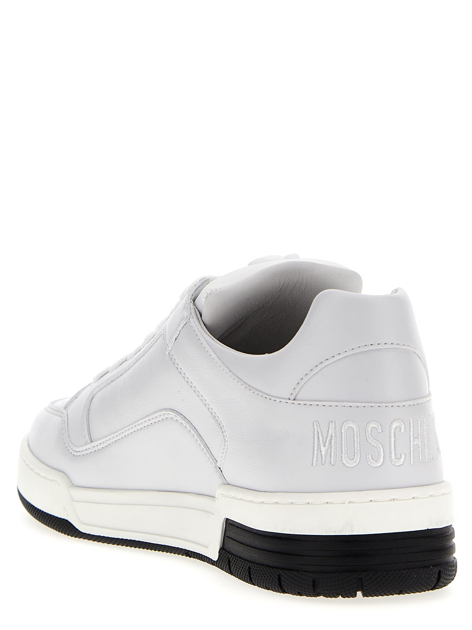 Shop Moschino Kevin Sneakers In White