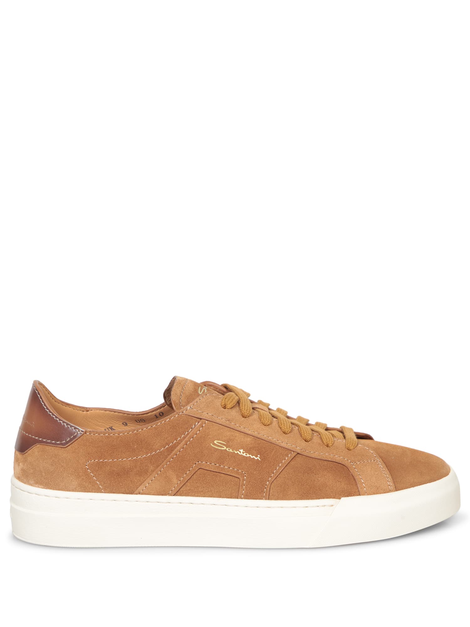 Shop Santoni Burnt Suede Dbs Sneakers In Brown