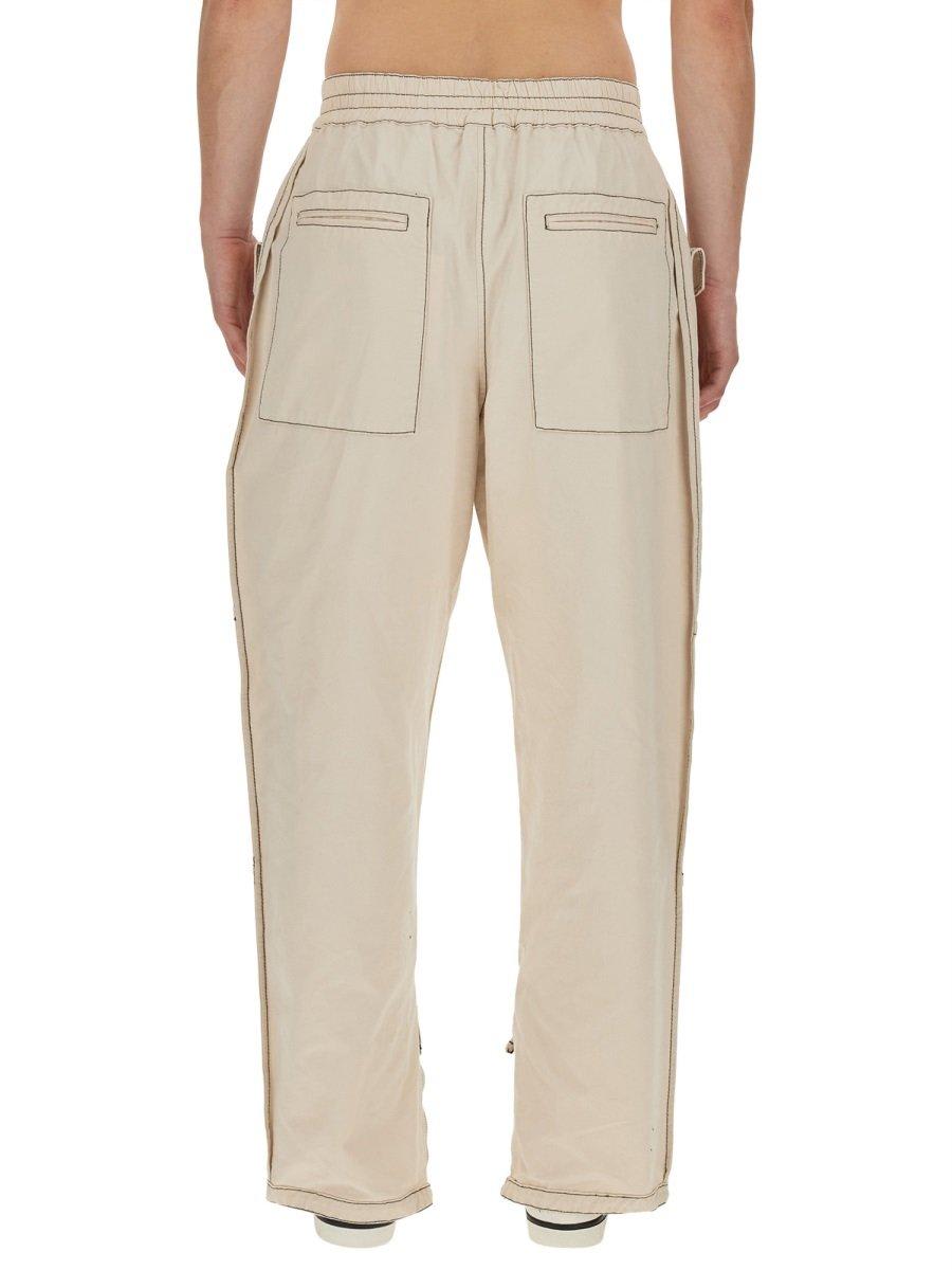 Shop Isabel Marant Elasticated Waist Tapered-leg Cargo Trousers In White