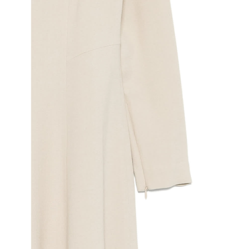 Antonelli Crew Neck Zipper Dress In Neutral