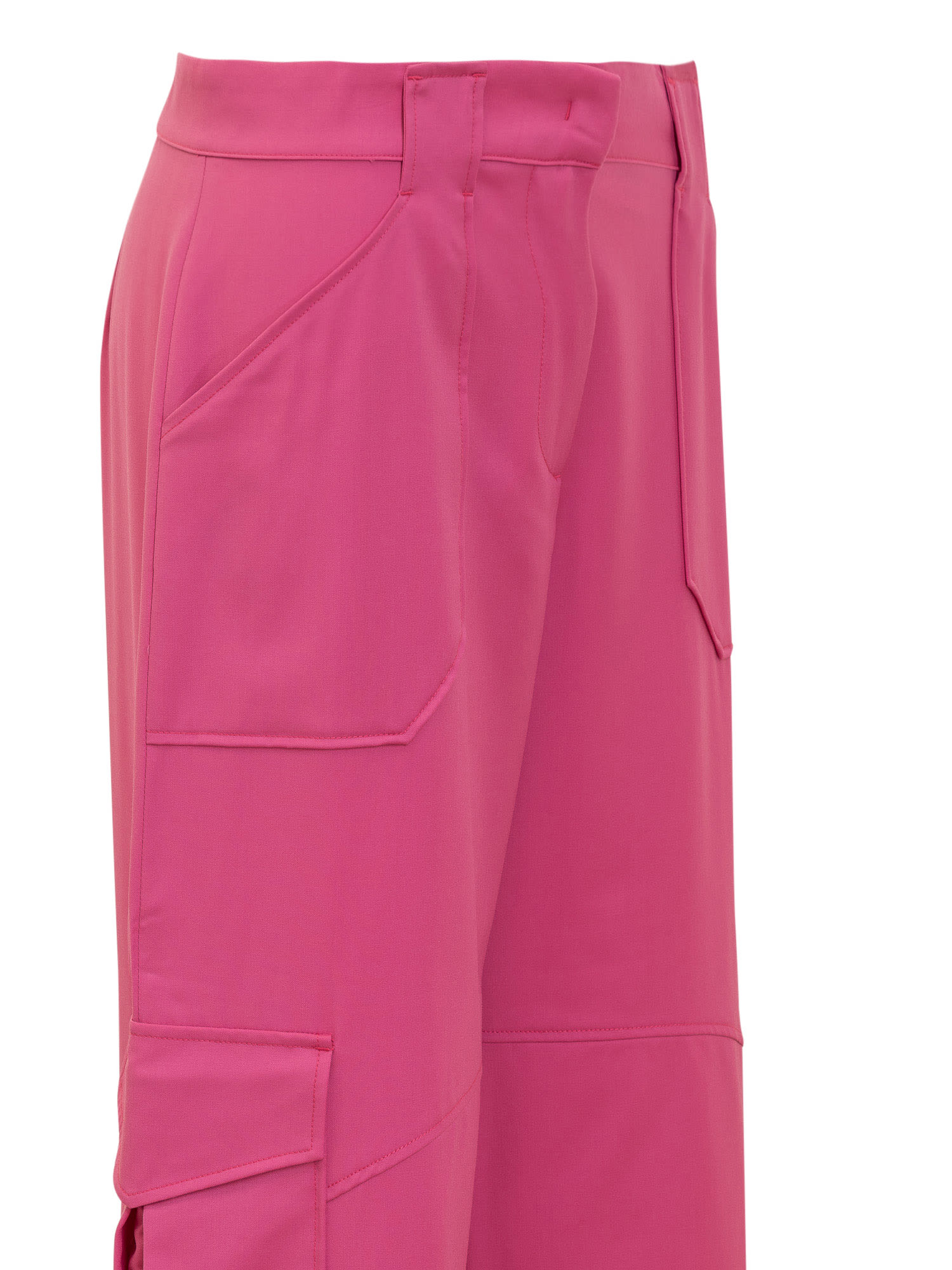 Shop Fabiana Filippi Trousers In Fucsia