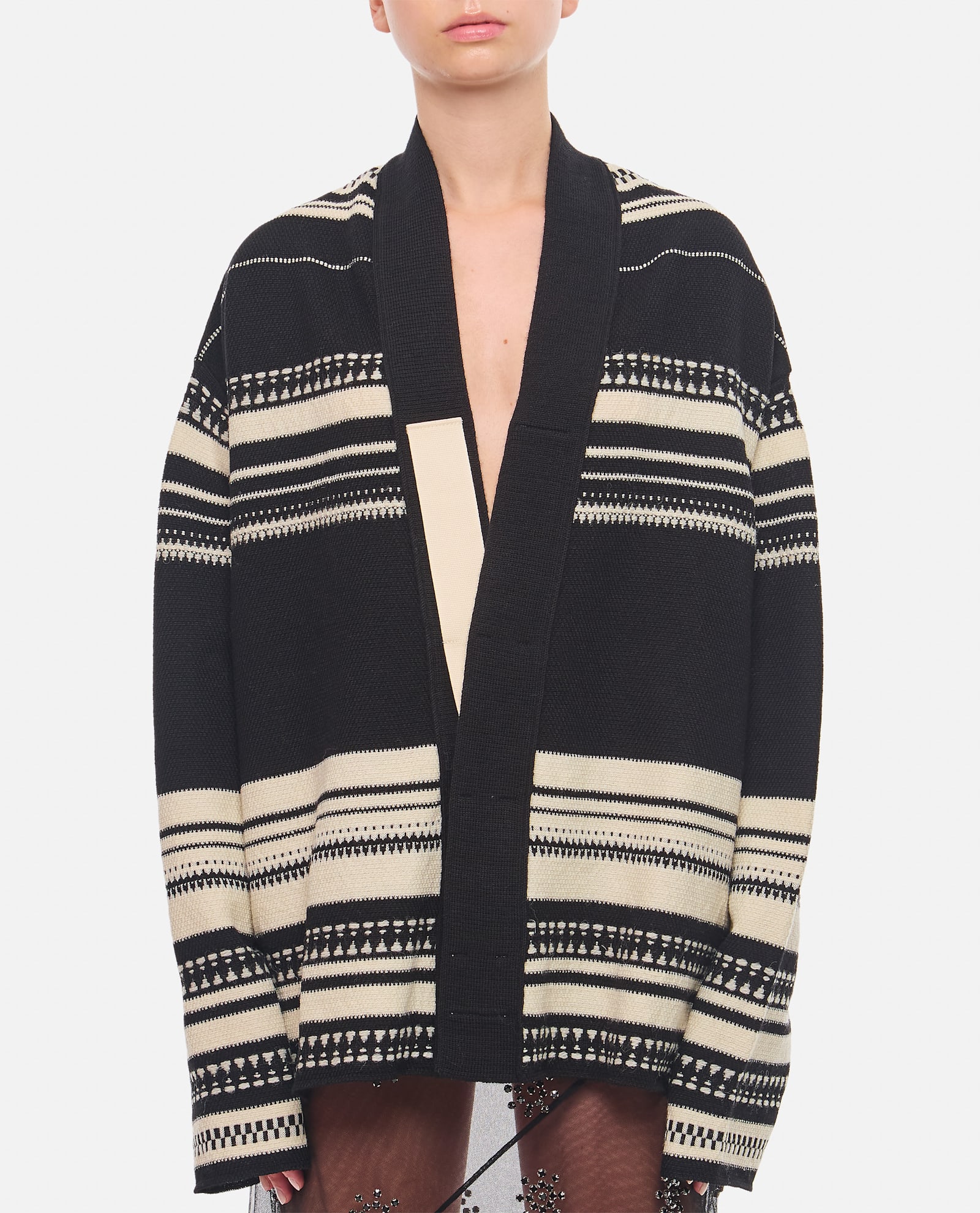 Shop Mordecai Knit Kimono In Black