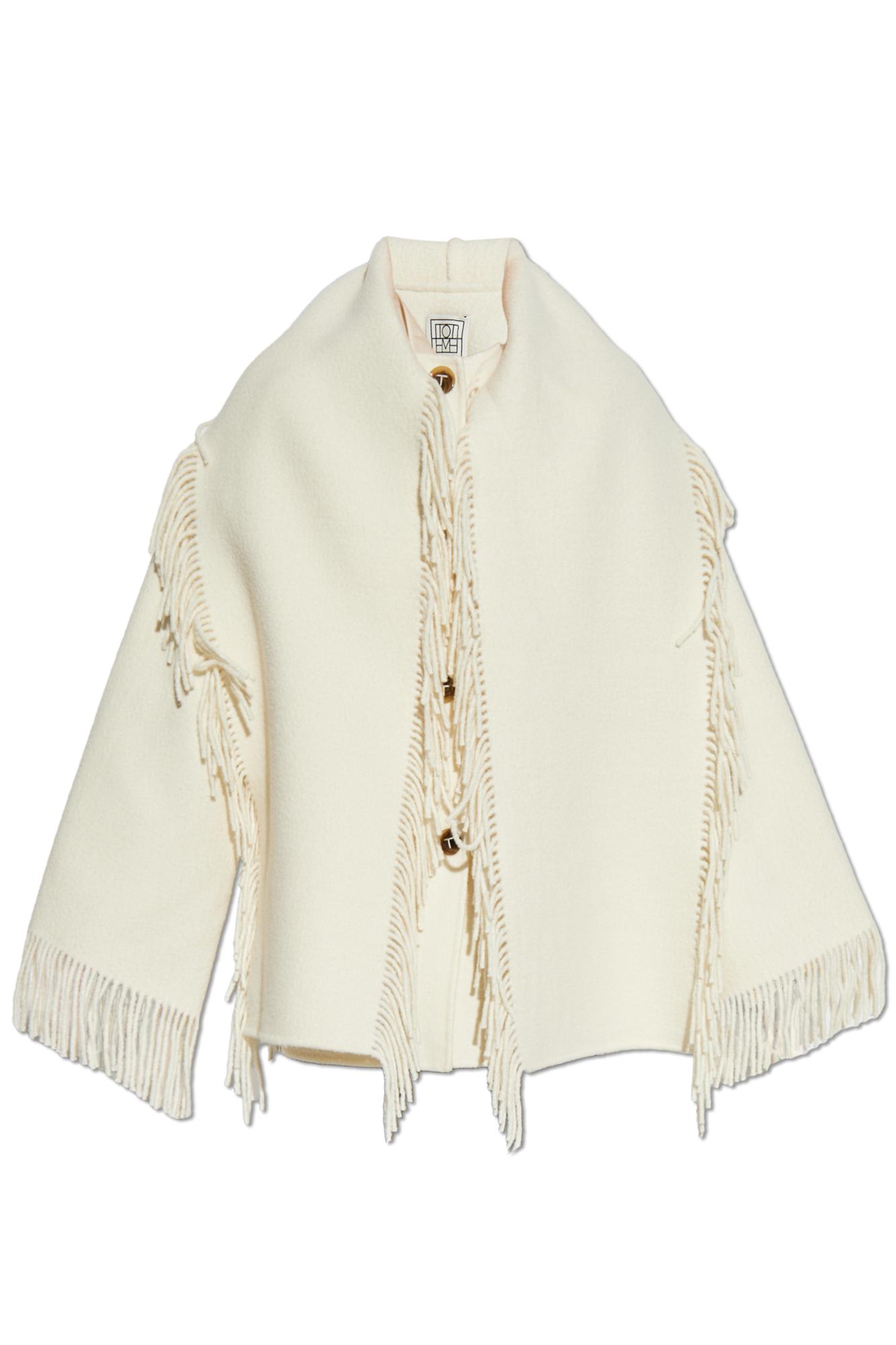 Totême Toteme Wool Jacket With Scarf In White