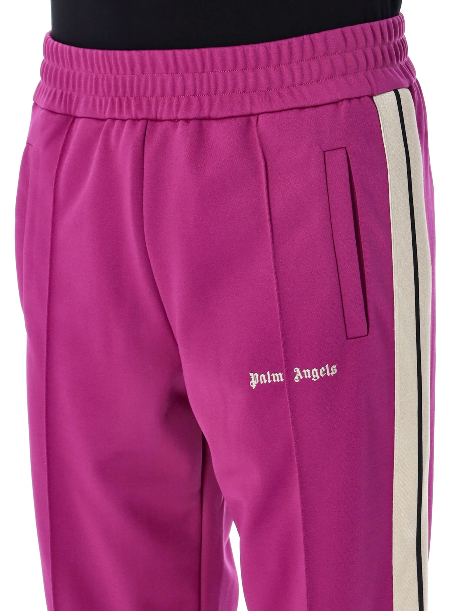 Shop Palm Angels Jogging Track Pants In Purple