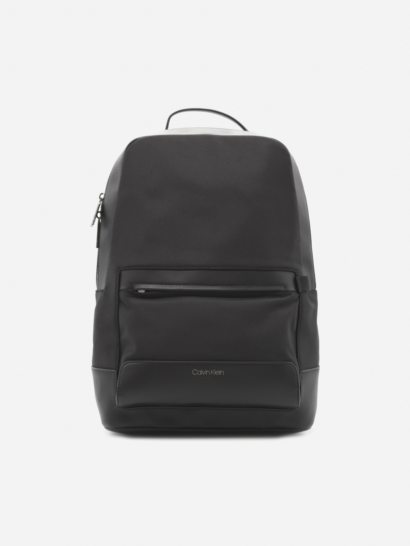 Calvin Klein Canvas Backpack With Eco-leather Inserts And Logo Detail