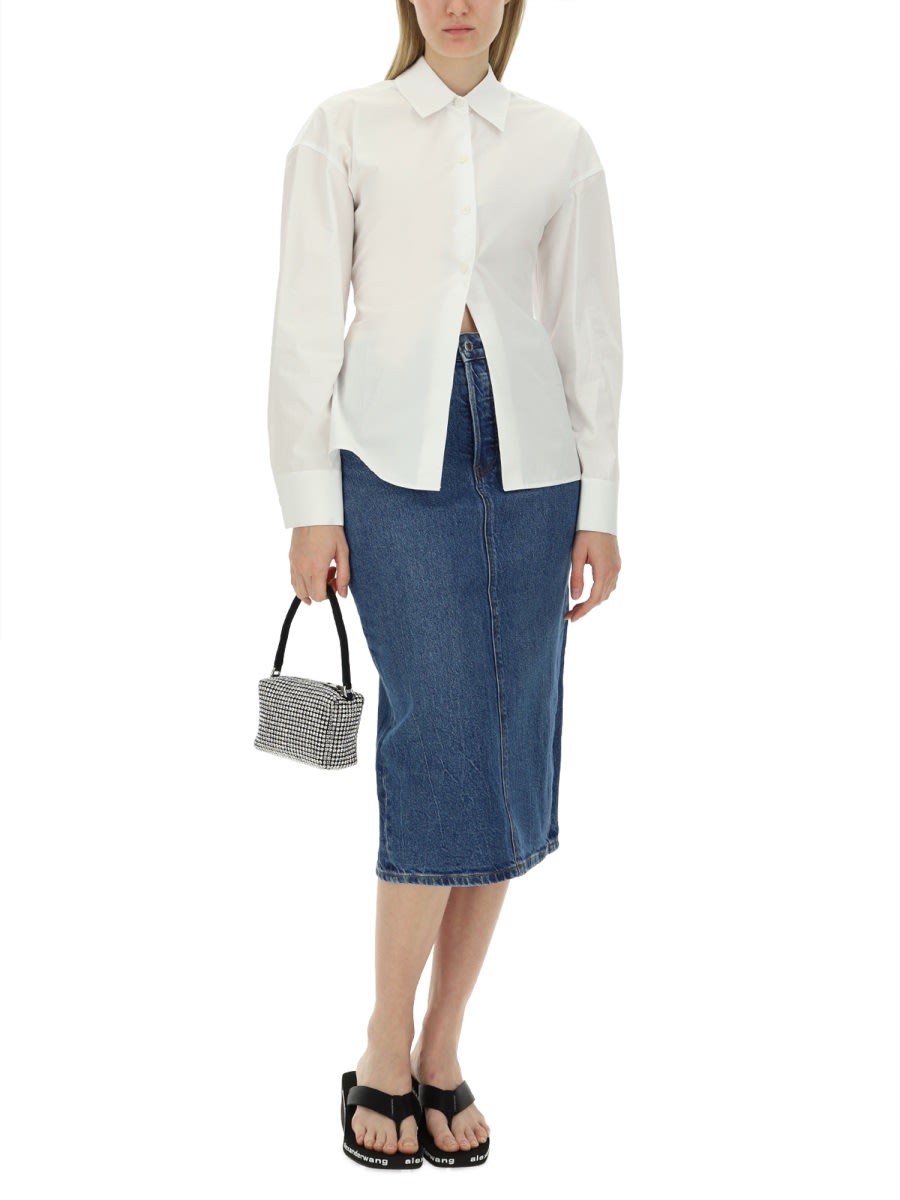 Shop Alexander Wang Midi Skirt In Blue