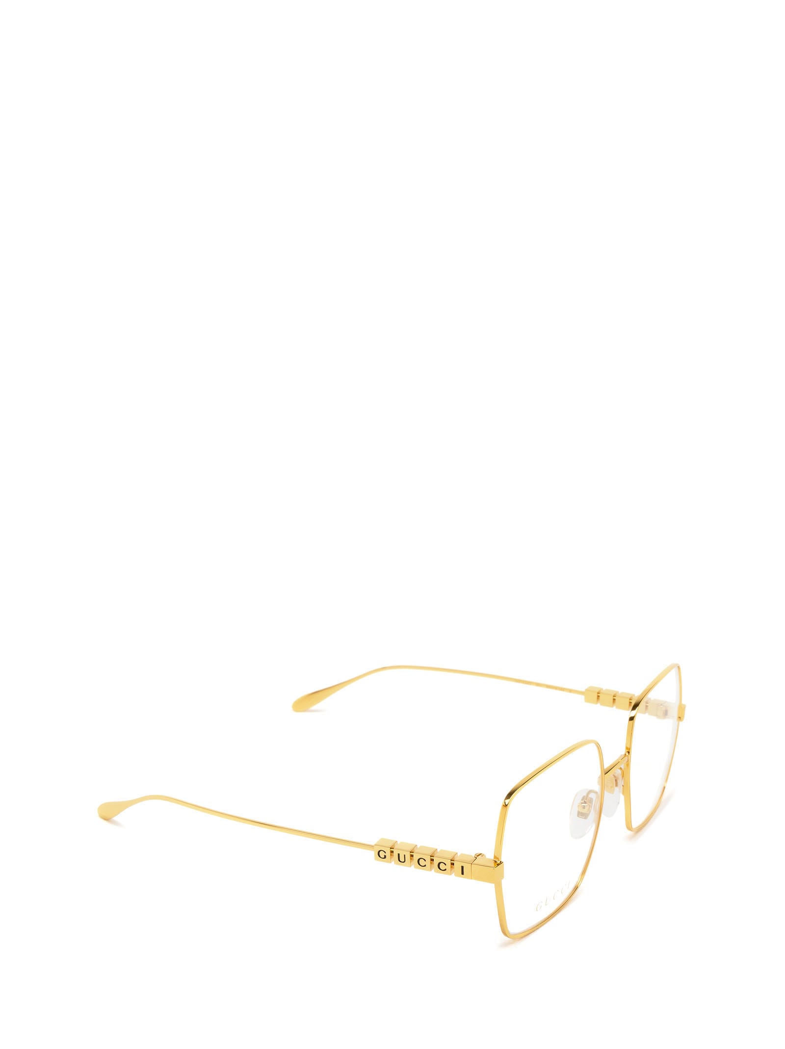Shop Gucci Gg1434o Gold Glasses