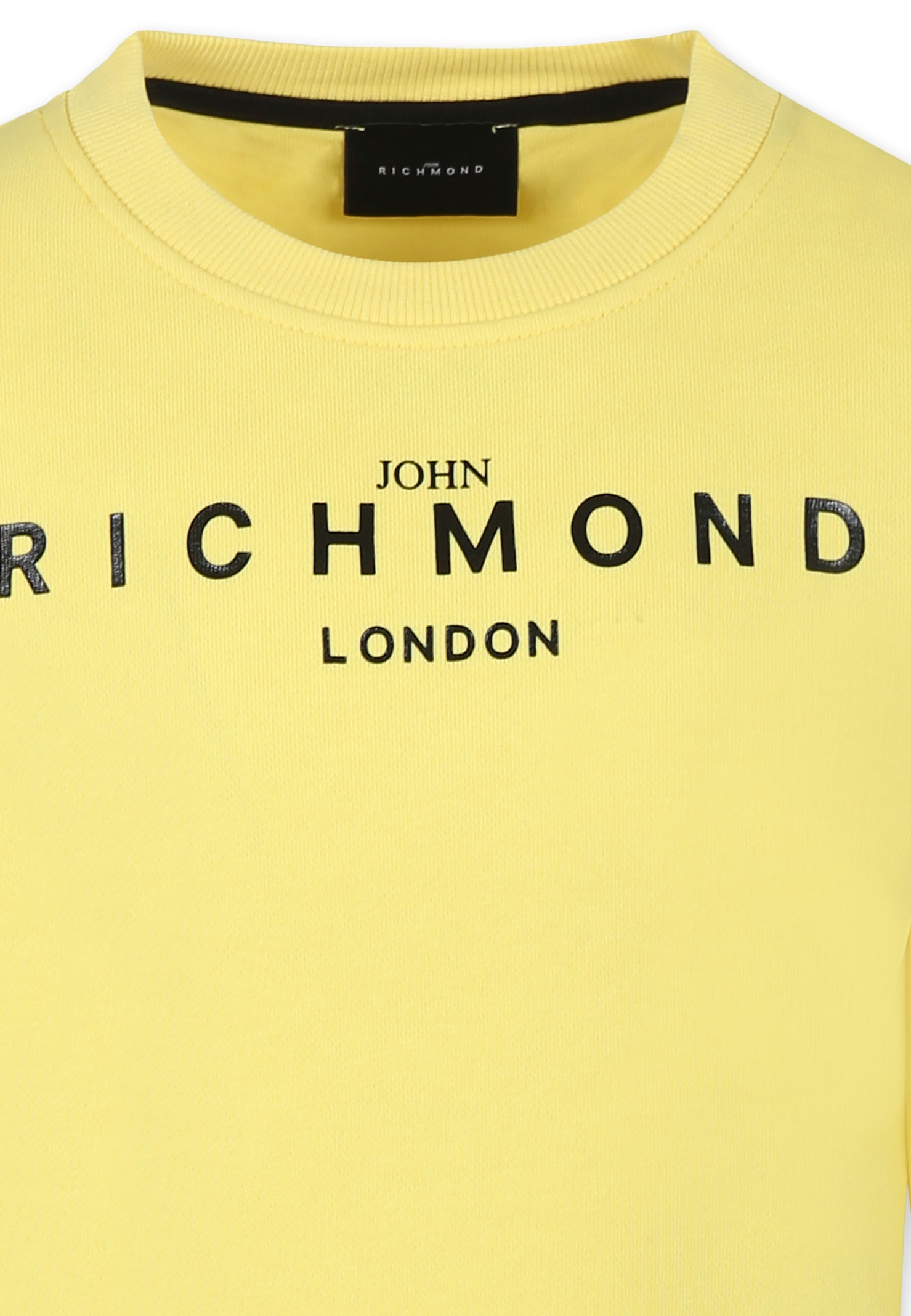 Richmond Yellow Sweatshirt For Boy With Logo In Yellow
